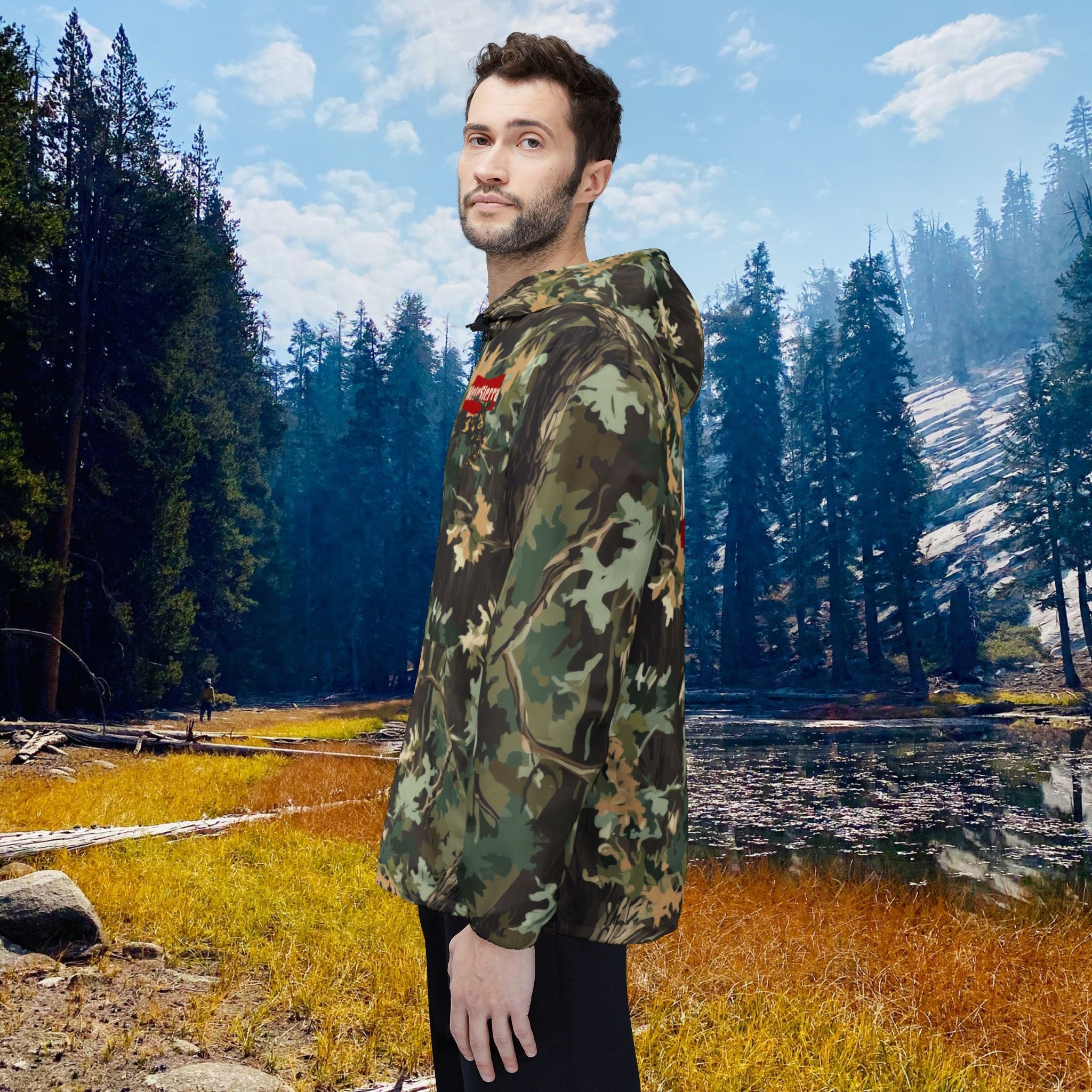 1. Green Camo Windbreaker Jacket | Outdoorsy Style, Hiking Gear, Adventure Apparel, Nature Lover's Jacket, Trendy Water-Resistant Fashion