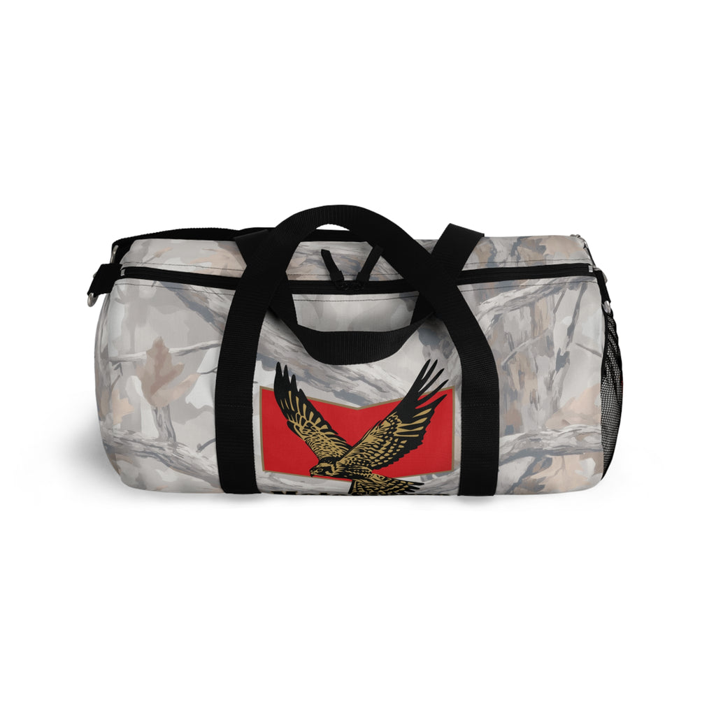 Kestrel Ghost Camo Logo Motosierra Adventure Duffel Bag - Perfect for Gym, Travel, Outdoor Activities, Weekend Getaway, Gifts