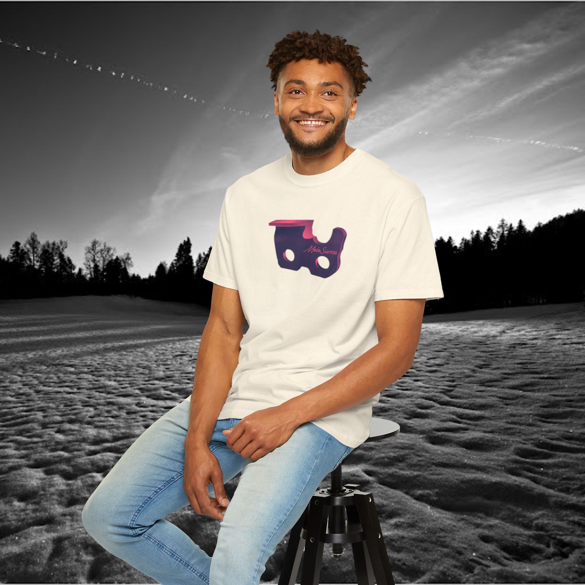 Cutter Garment-Dyed T-Shirt with Artistic Print, Casual Wear, Unique Gift, Streetwear, Graphic Tee, All-Occasion Style