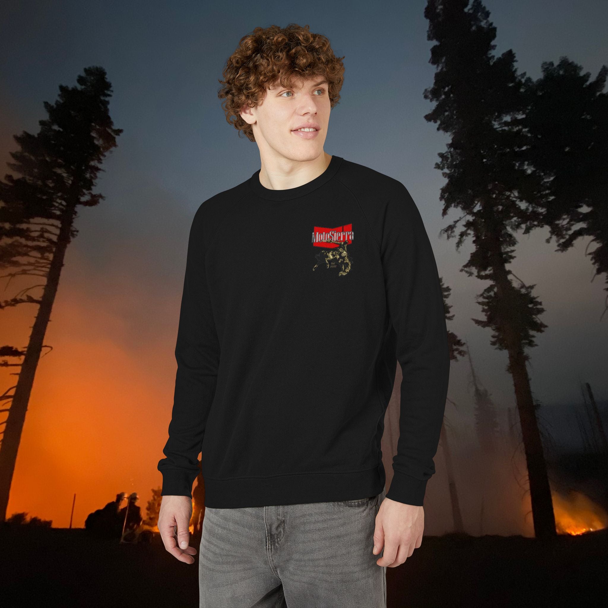 Warped Logo Unisex French Terry Raglan Crewneck