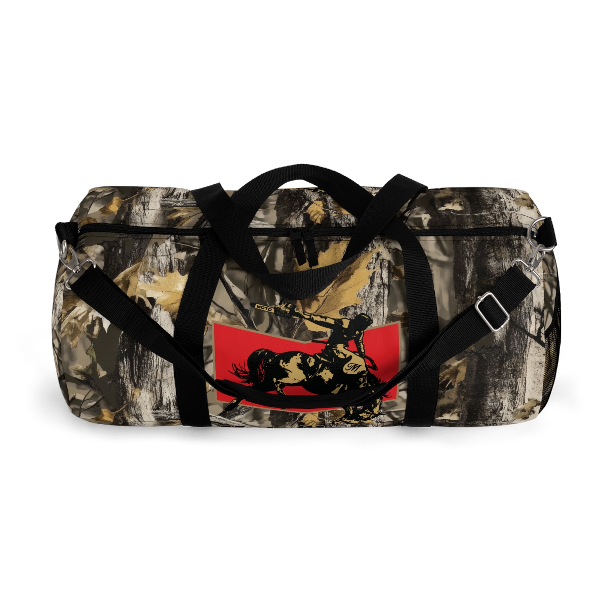 Tree Camo Kestrel Logo Motosierra Adventure Duffel Bag - Perfect for Gym, Travel, Outdoor Activities, Weekend Getaway, Gifts