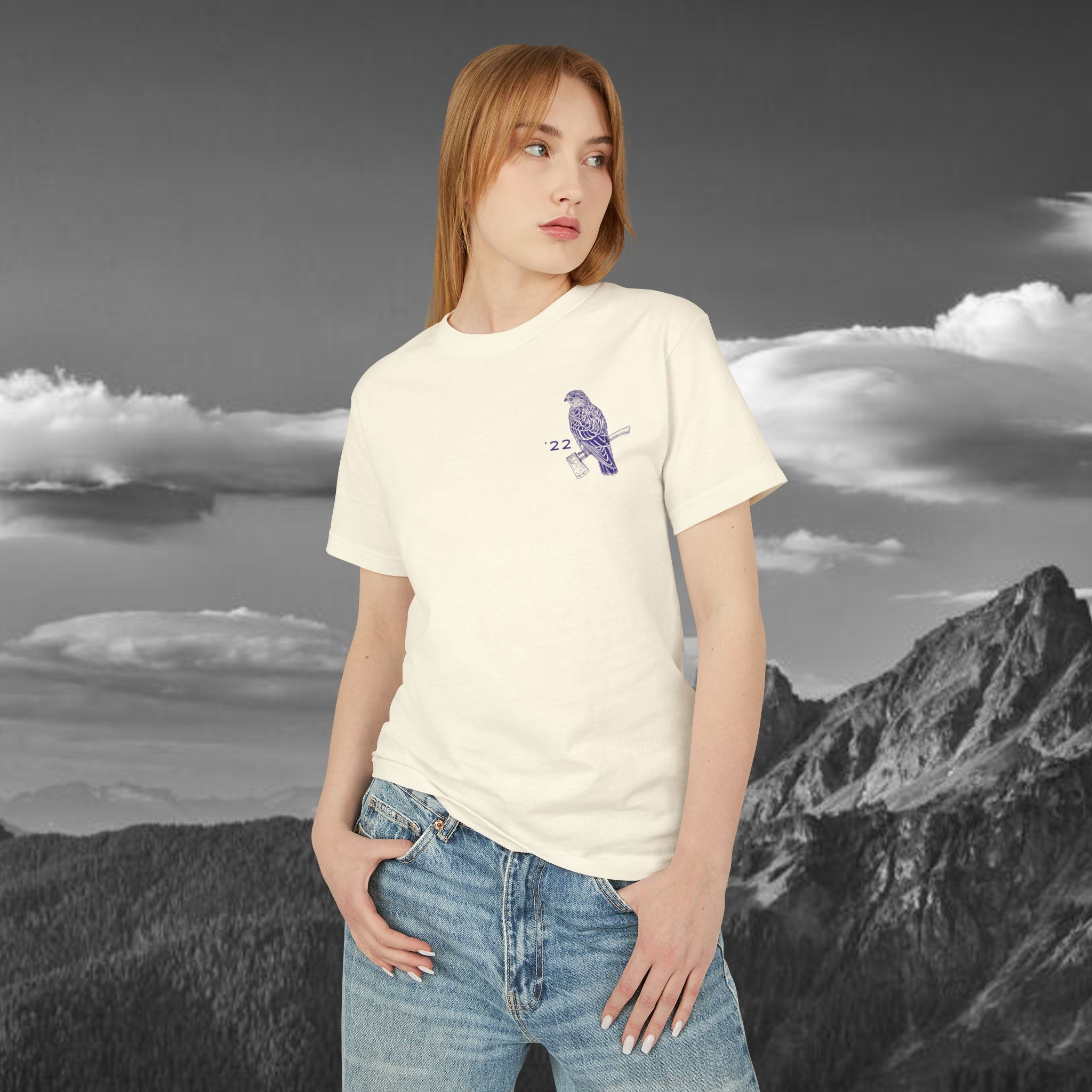 Peninsula Unisex Heavyweight Cotton T-Shirt, Hiking Gift, Outdoor Adventure Apparel, Bird Watchers Top