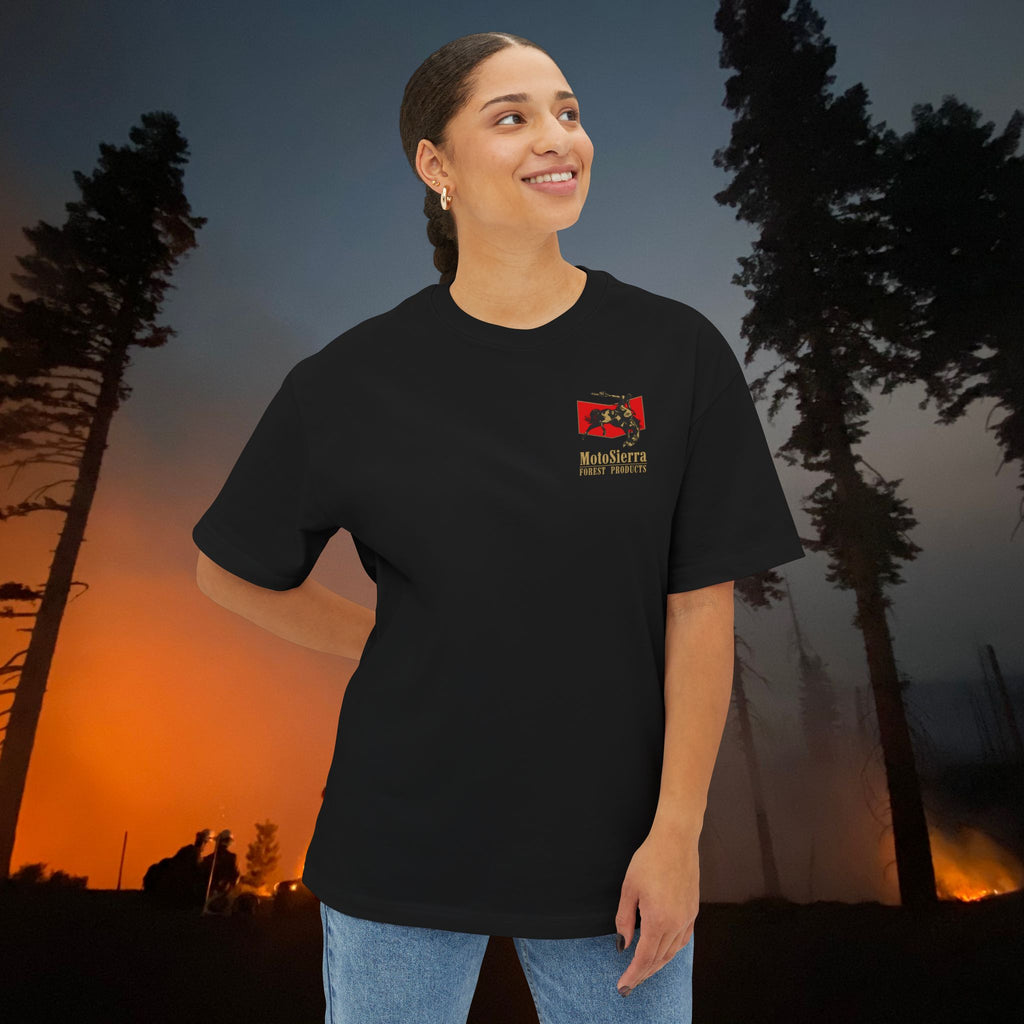 Distressed Logo Unisex Oversized Boxy Tee
