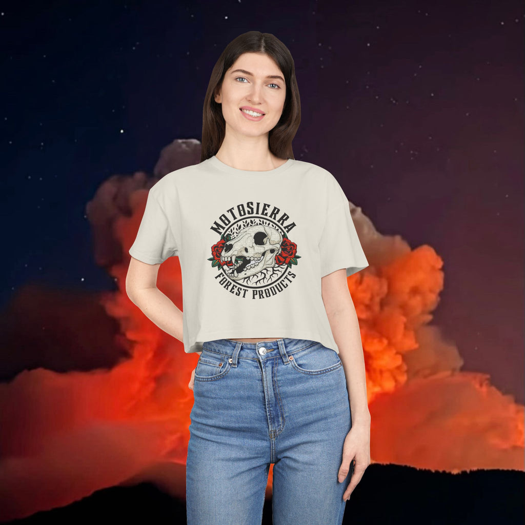 Bear Skull Women's Crop Tee
