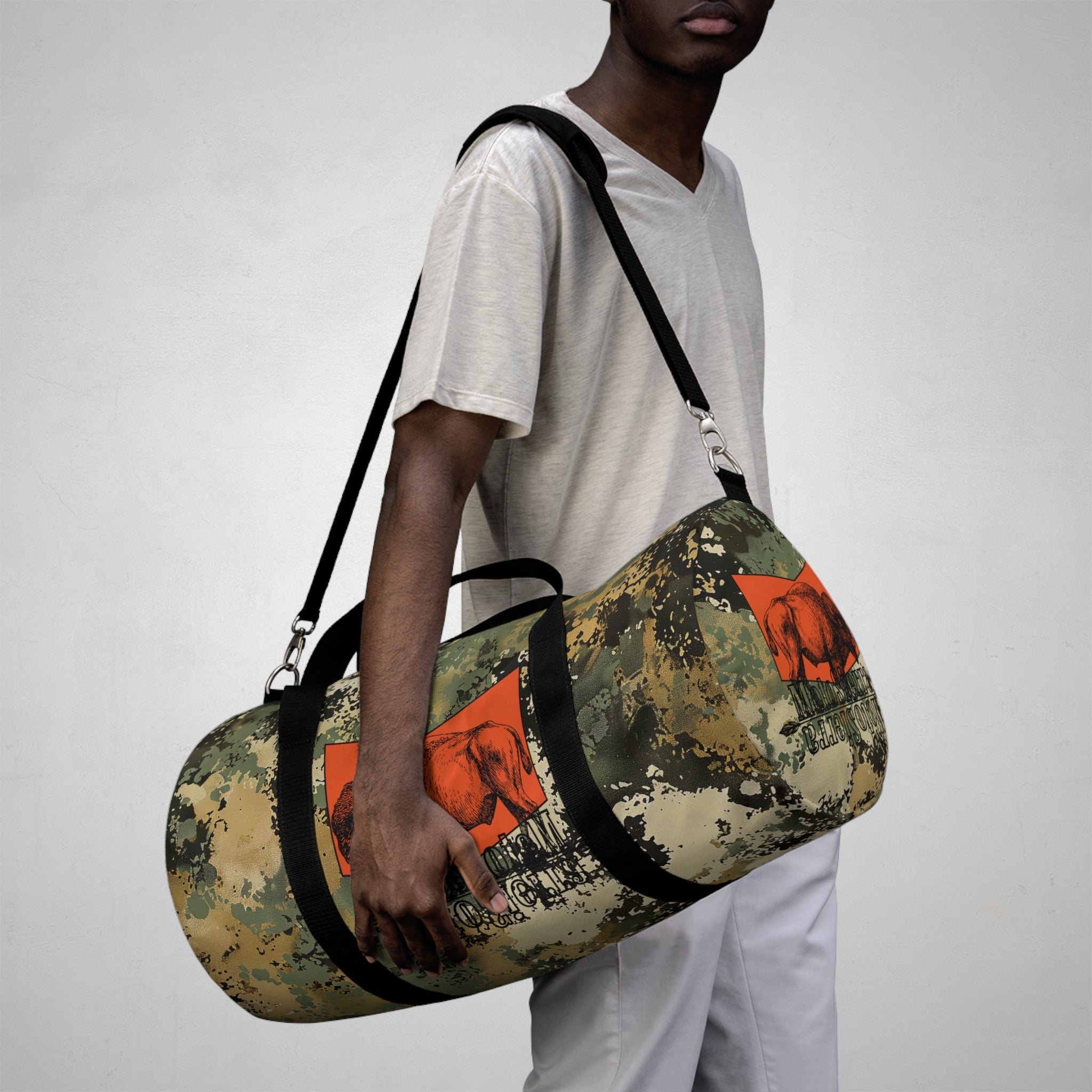 Bison Logo Flecktarn Duffel Bag