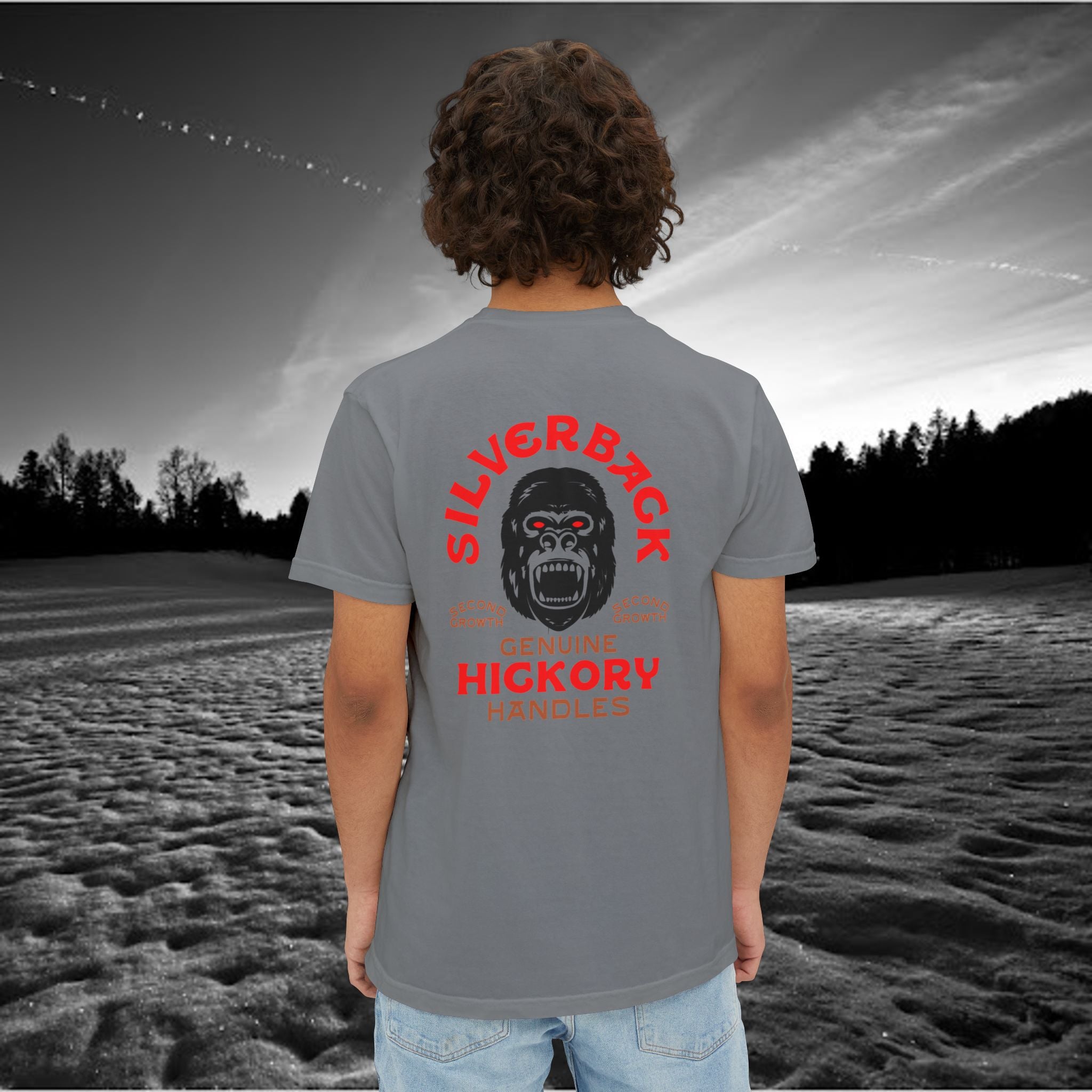 Silverback Axe Handles Unisex Pocket T-Shirt - Premium Garment-Dyed Tee
