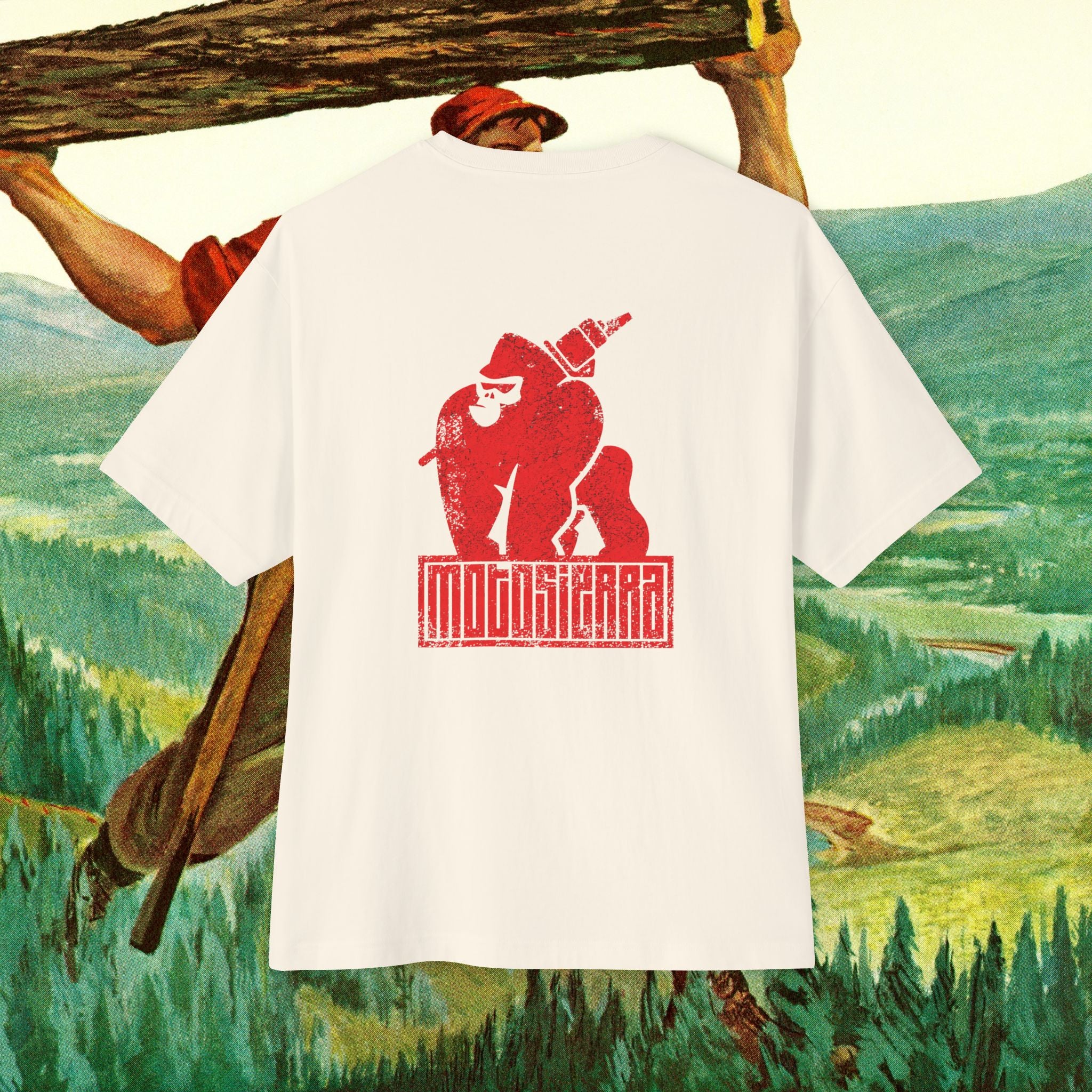 Skilled Labor Red Unisex Oversized Boxy Tee