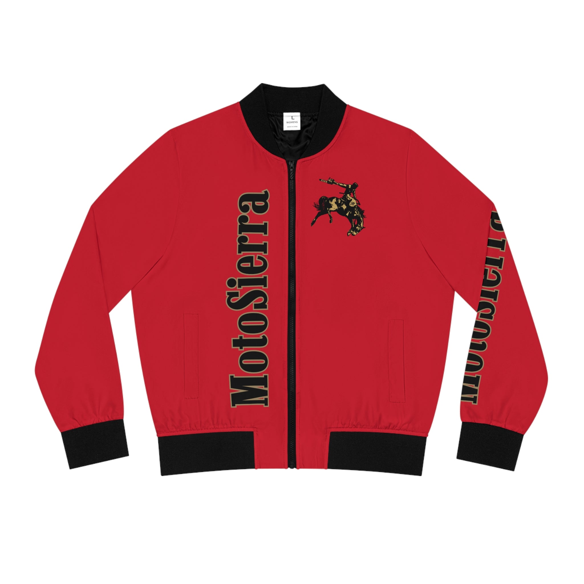 MotoSierra Red Women's Bomber Jacket