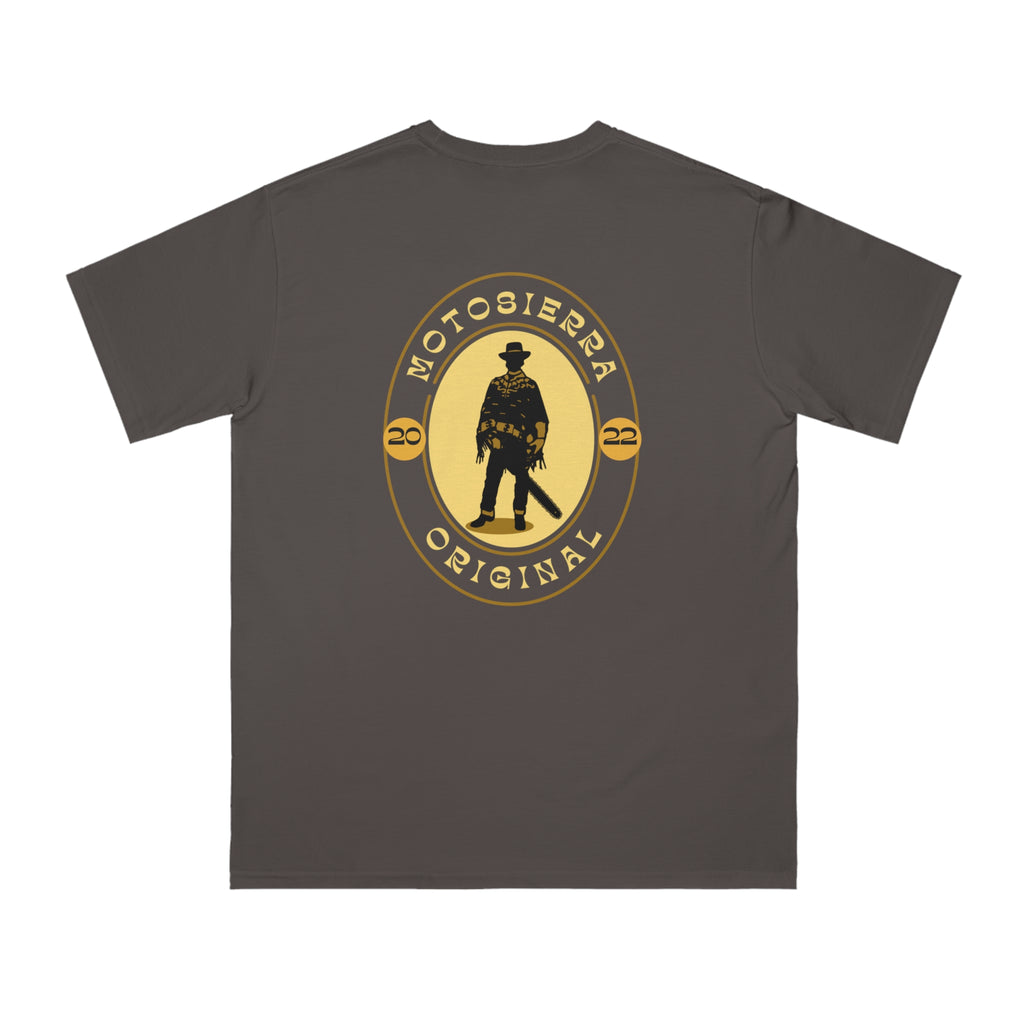 Gunslinger Organic Unisex Classic T-Shirt - Vintage Motosierra Graphic Tee, Eco-Friendly Apparel, Casual Wear, Gift for Him/Her