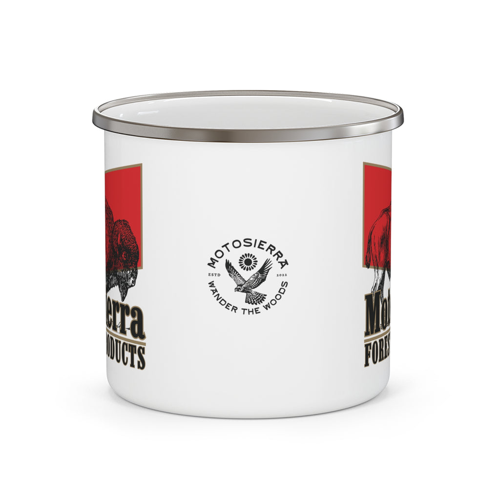 MotoSierra Buffalo Enamel Camping Mug