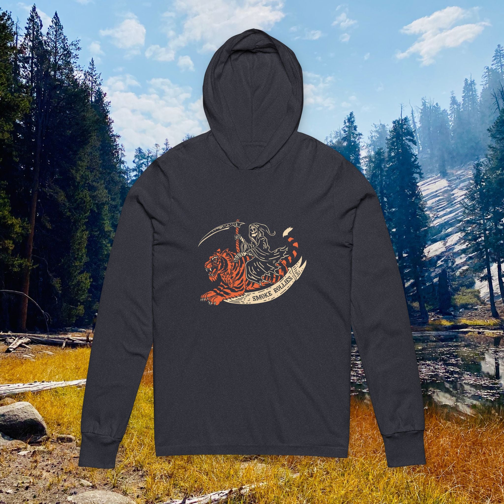 Smoke Rollies MotoSierra Forest Products Unisex Hooded Long Sleeve Tee