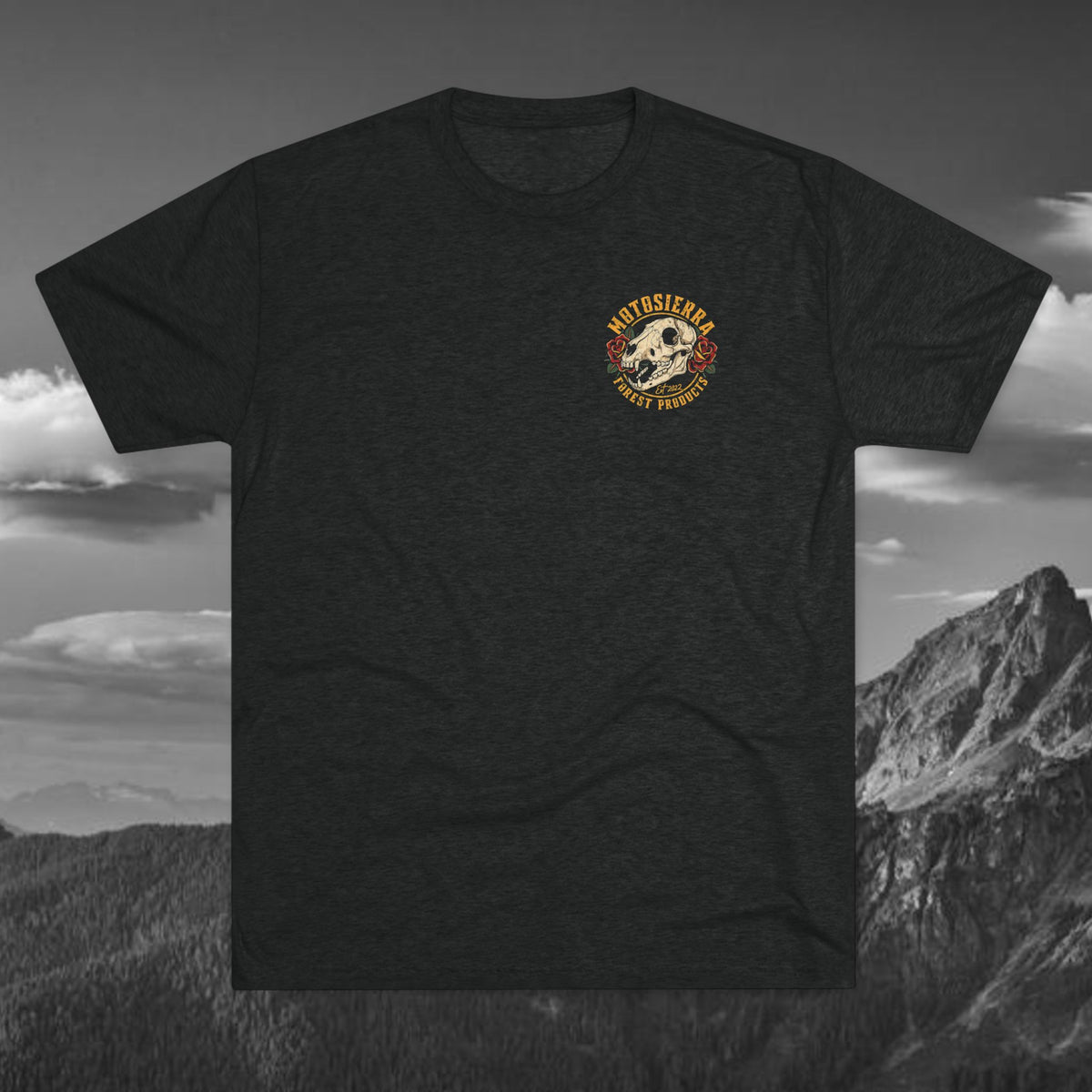 Bear Skull Tri-Blend Crew Tee