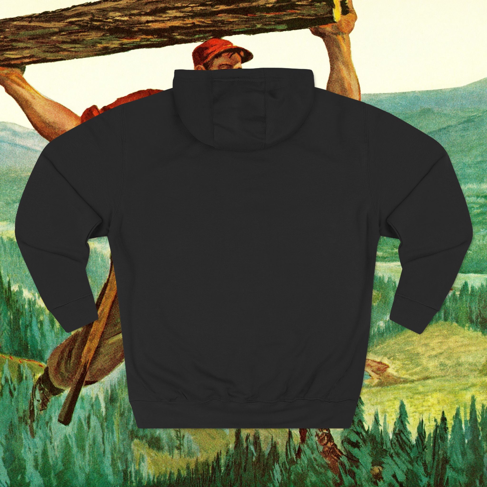 Piston Three-Panel Fleece Hoodie