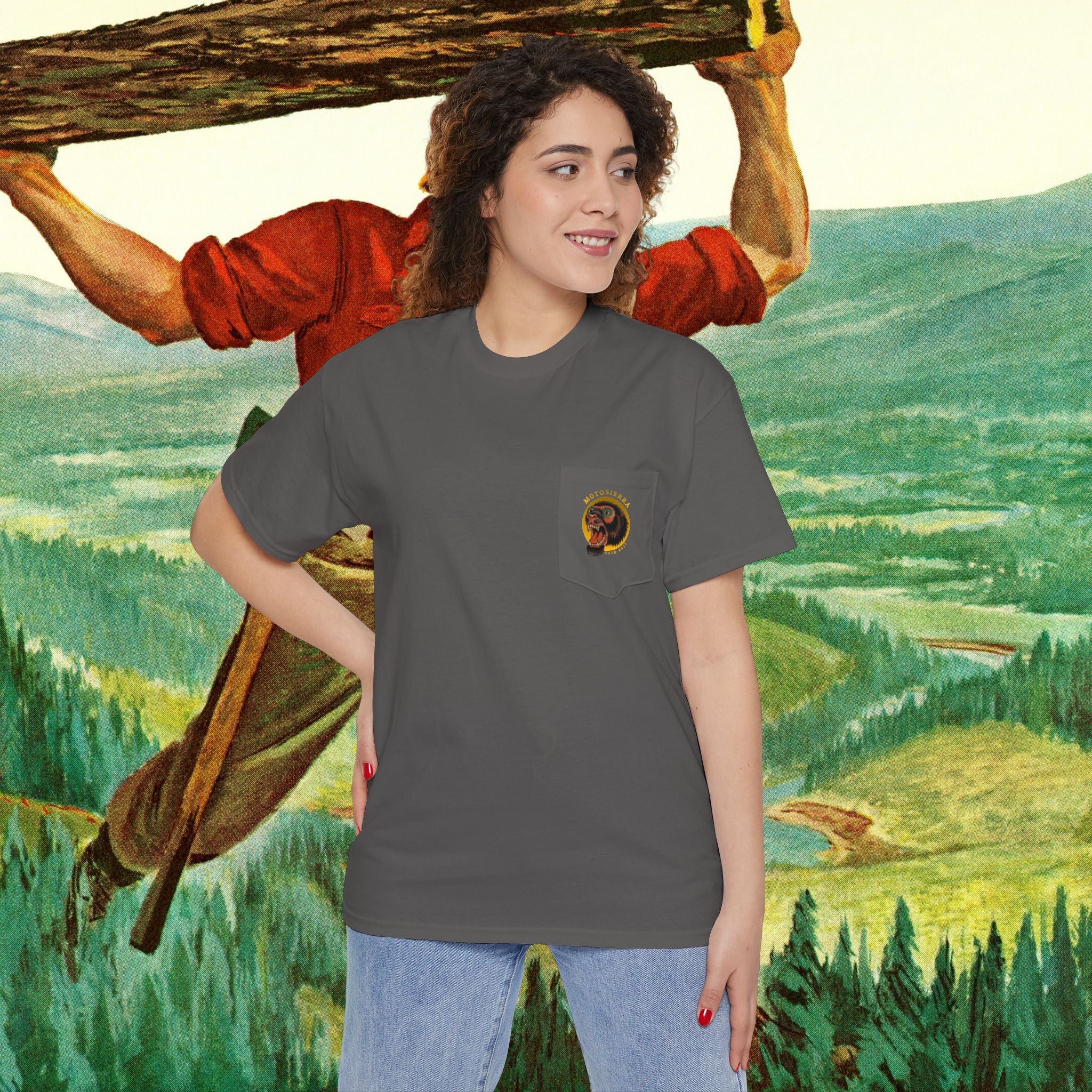 Sasquatch Unisex Heavy Cotton Pocket Tee