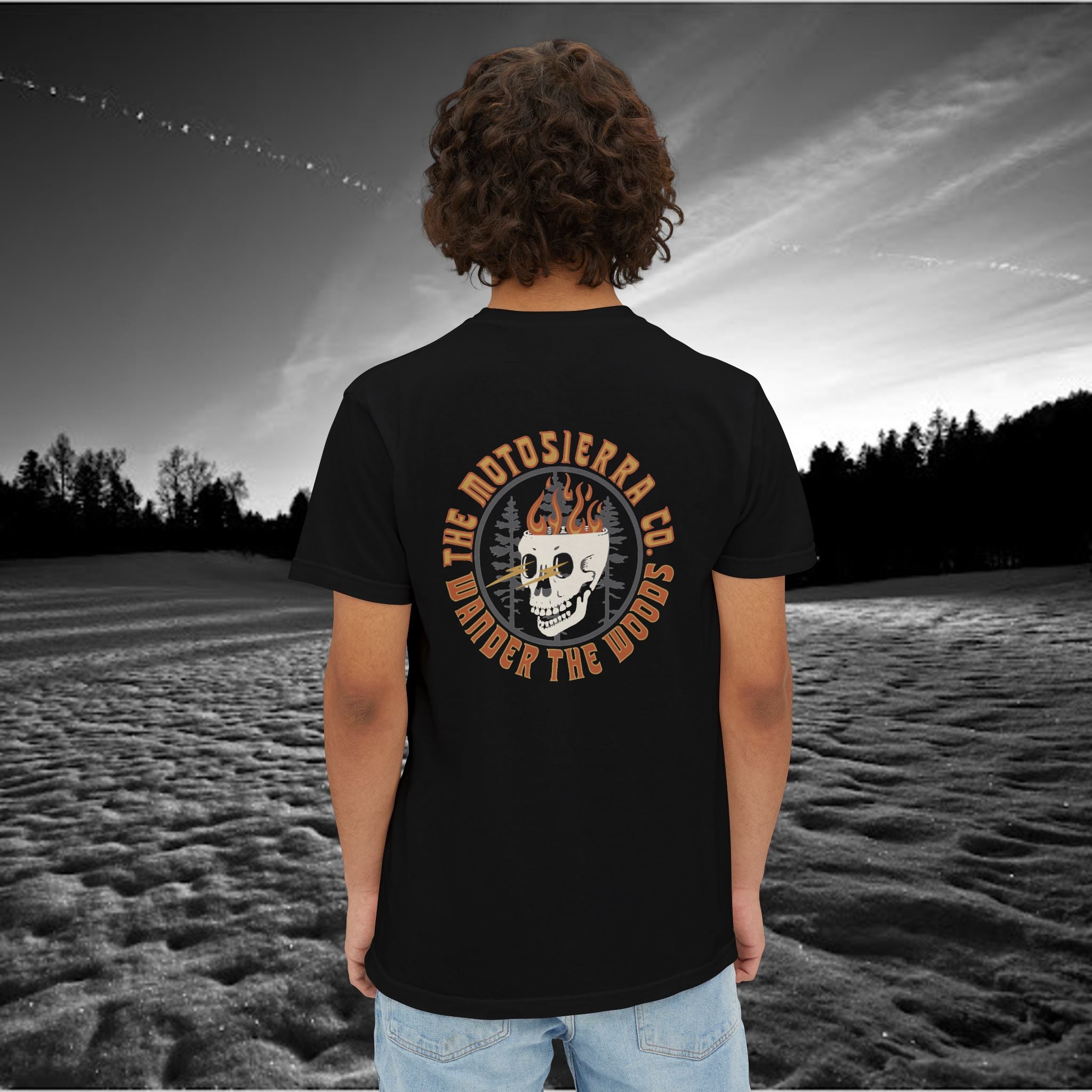 Lightning Bust  Unisex Pocket T-Shirt - Premium Garment-Dyed Tee