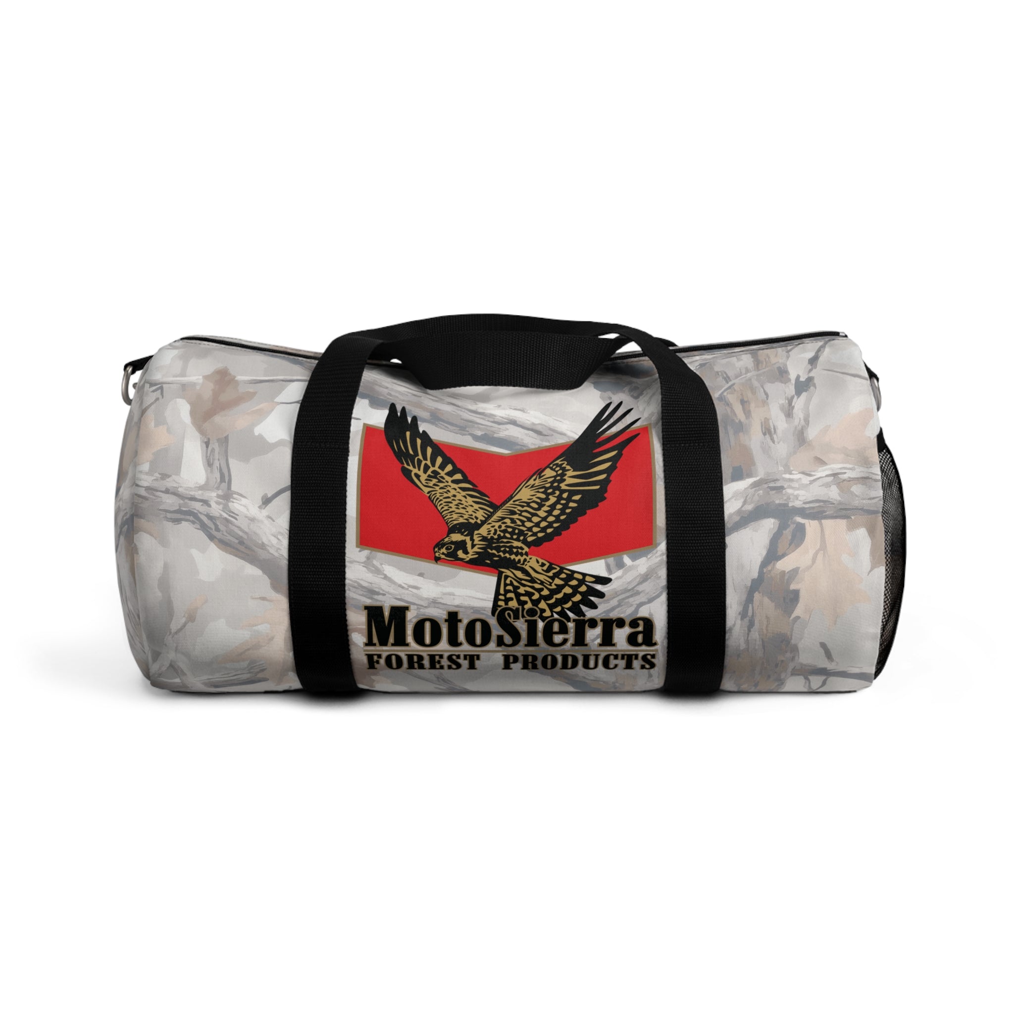 Kestrel Ghost Camo Logo Motosierra Adventure Duffel Bag - Perfect for Gym, Travel, Outdoor Activities, Weekend Getaway, Gifts