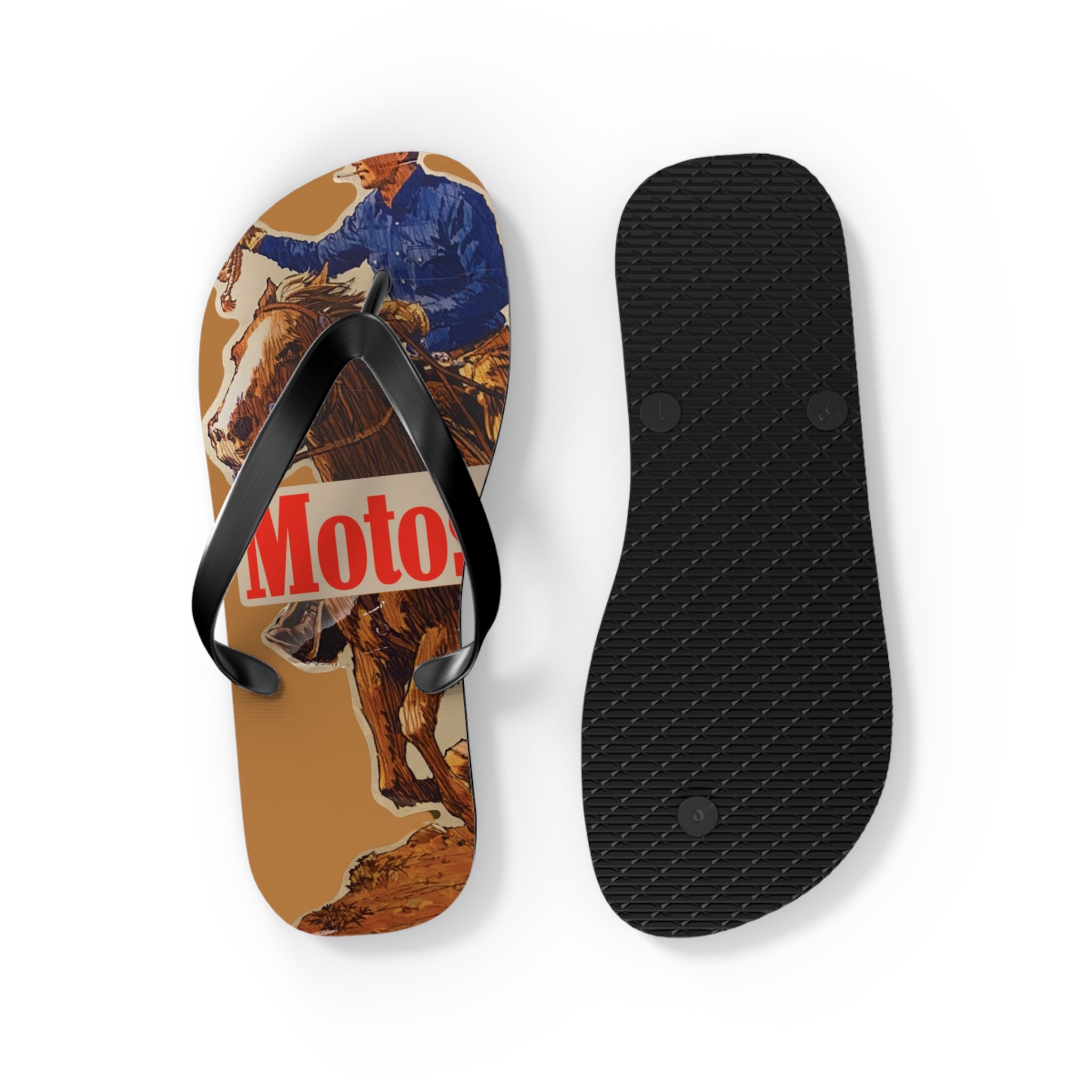 Moto Man Red Bag Flops