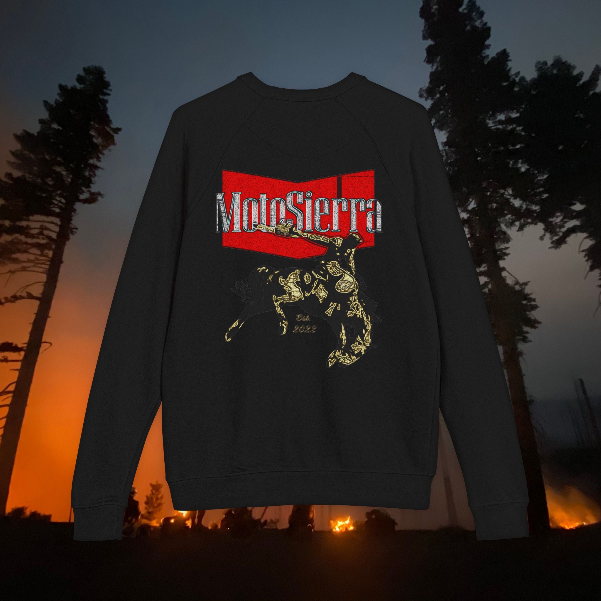 Warped Logo Unisex French Terry Raglan Crewneck