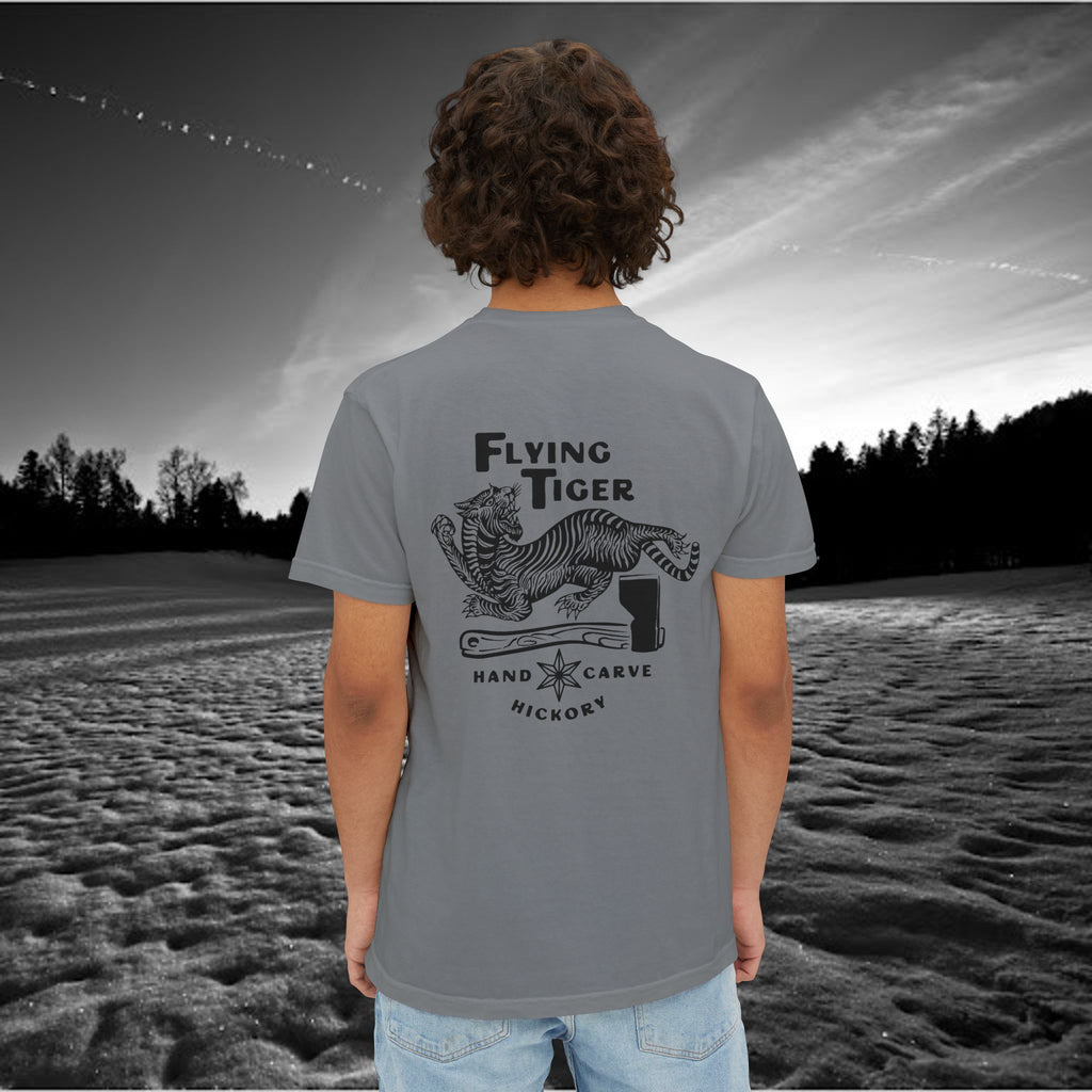 Flying Tiger Axe Handles Unisex Garment-Dyed Pocket T-Shirt