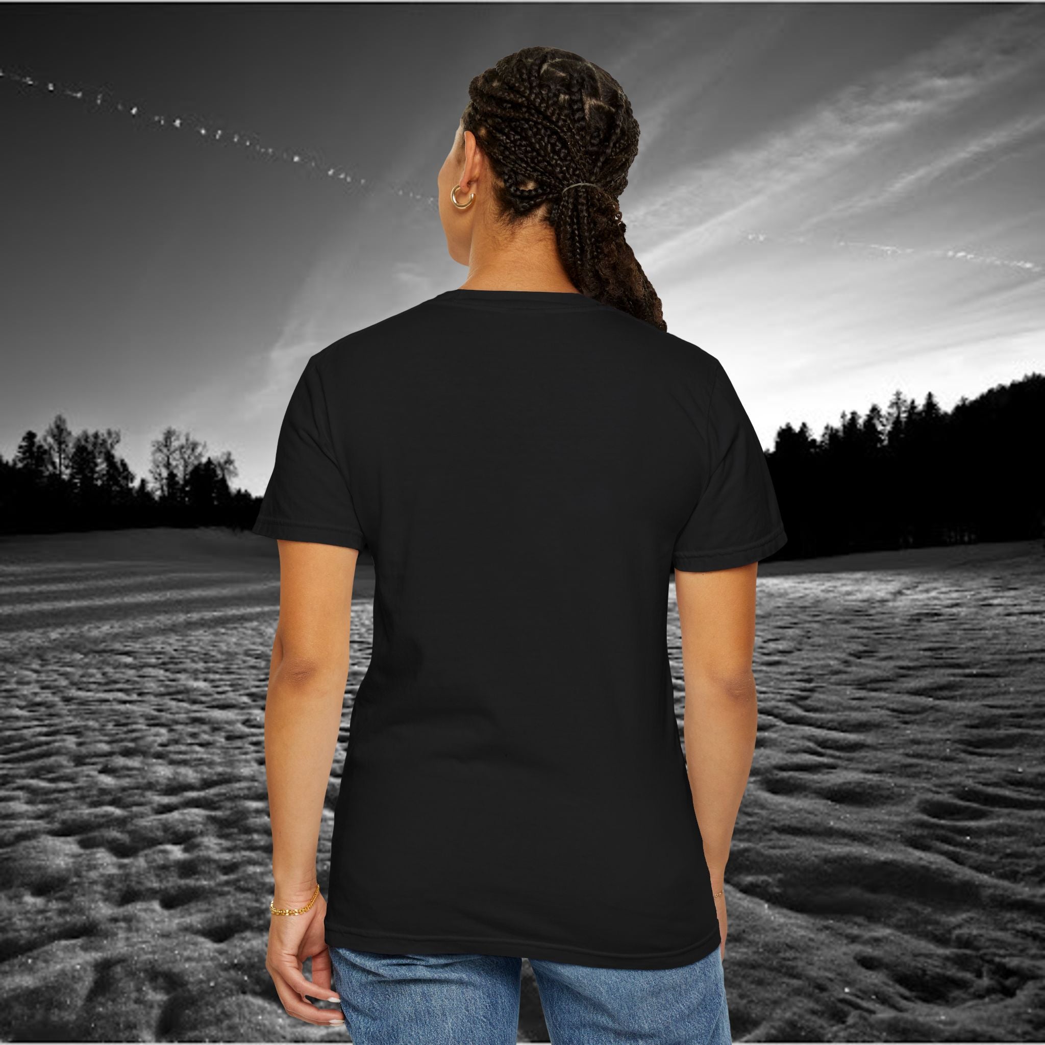 Cutter Garment-Dyed T-Shirt with Artistic Print, Casual Wear, Unique Gift, Streetwear, Graphic Tee, All-Occasion Style