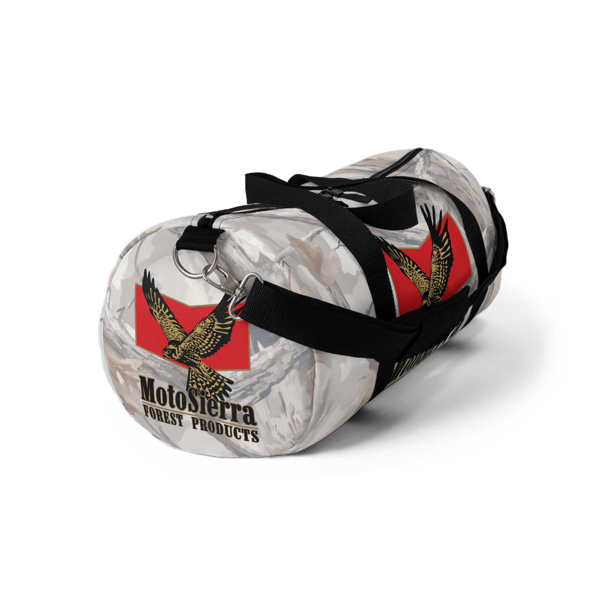 Kestrel Ghost Camo Logo Motosierra Adventure Duffel Bag - Perfect for Gym, Travel, Outdoor Activities, Weekend Getaway, Gifts