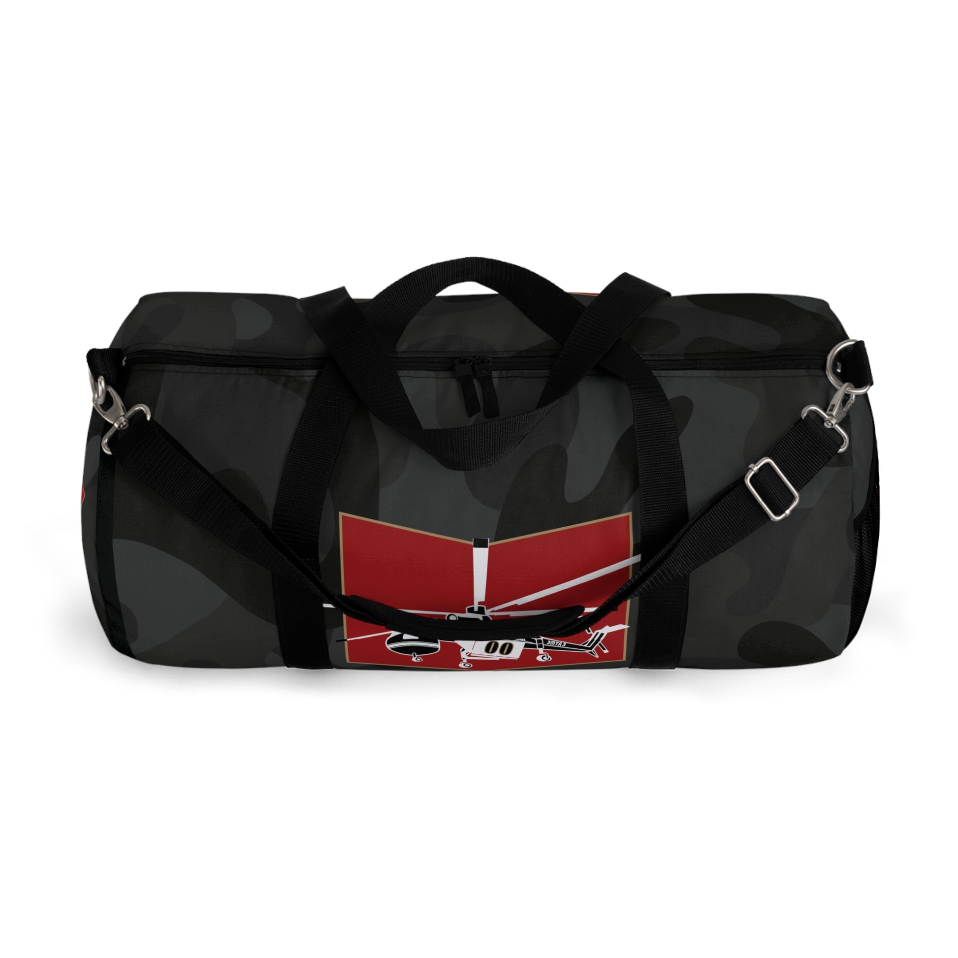 Black Camo Crane Logo Duffel Bag - Perfect for Gym, Travel, Outdoor Gifts