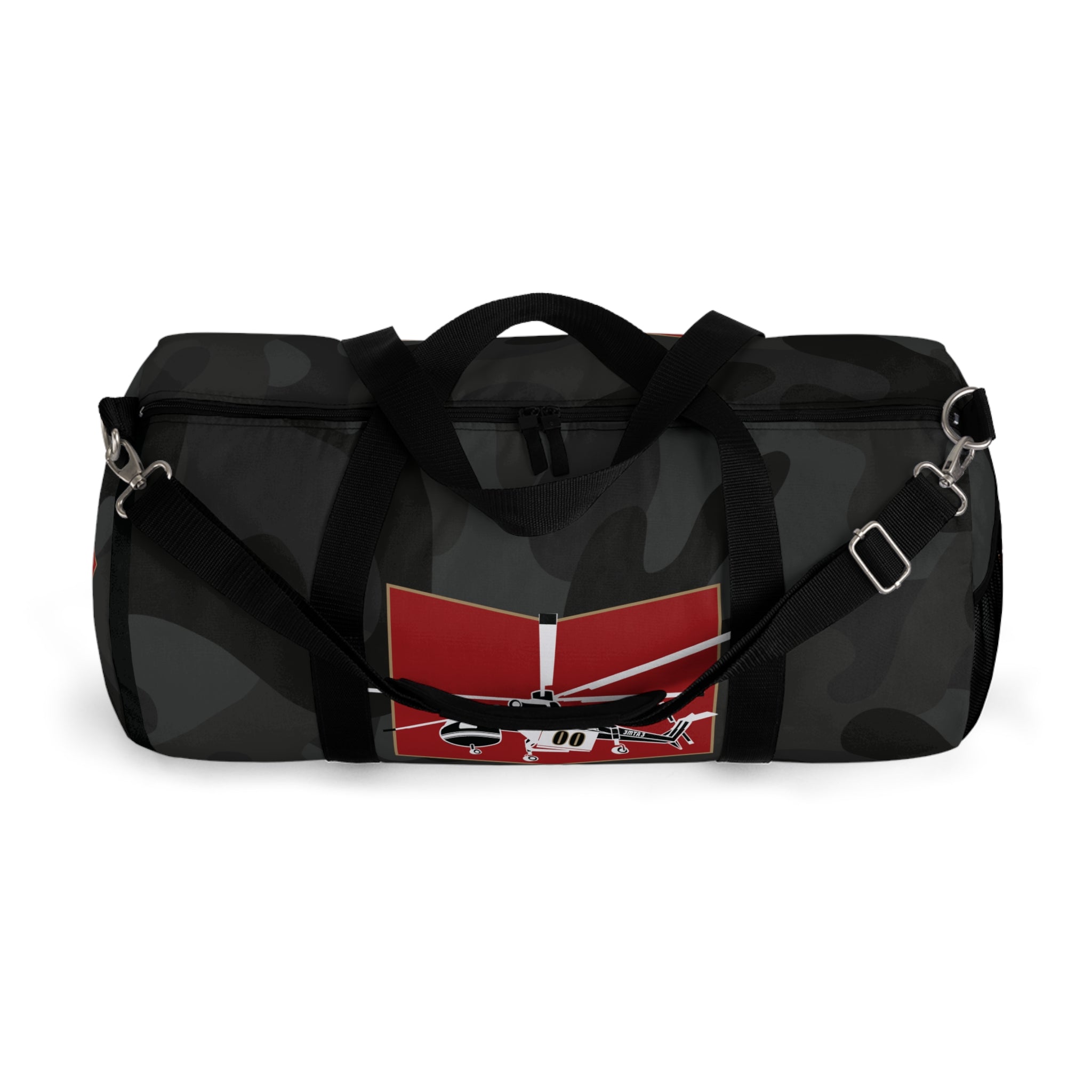 Black Camo Crane Logo Duffel Bag - Perfect for Gym, Travel, Outdoor Gifts