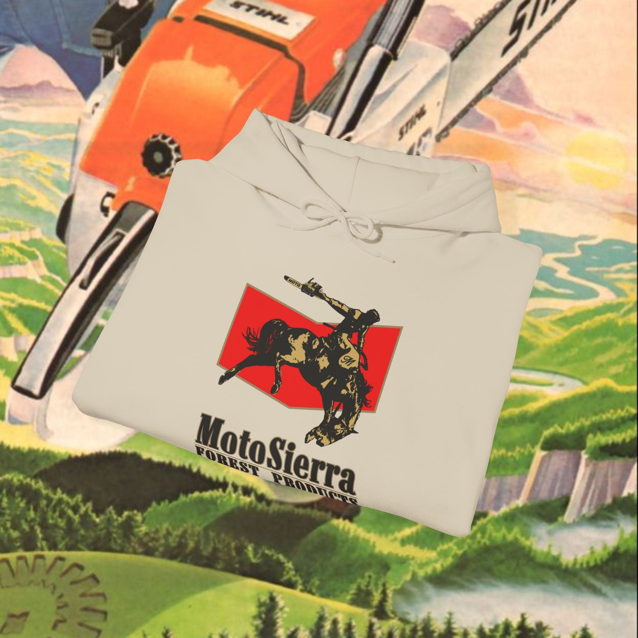 EUROPE ONLY Chevron Cowboy Logo Unisex Heavy Blend™ Hooded Sweatshirt