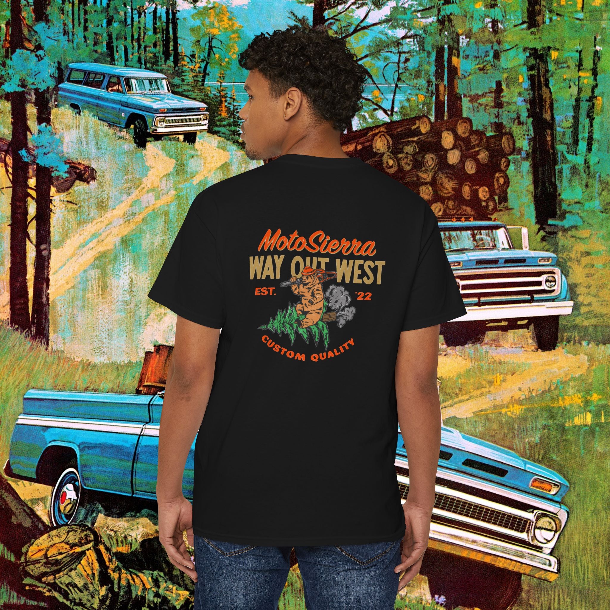 Rocket Bear Unisex Heavy Cotton Pocket Tee