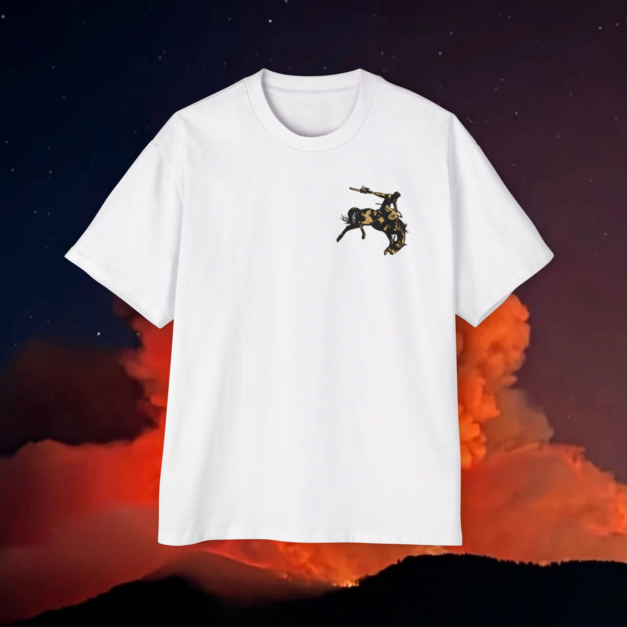 Cowboy Logo Men's Heavy Oversized Tee