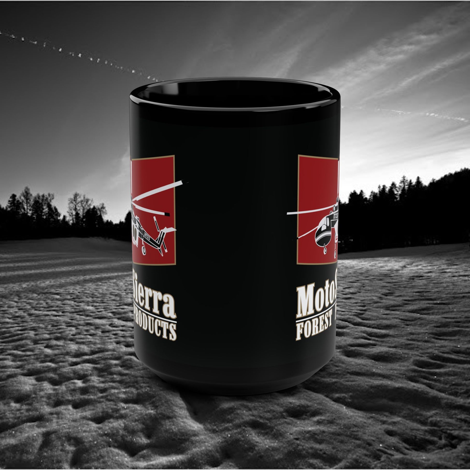 Da Crane 15oz Black Mug - Perfect for Outdoor Enthusiasts