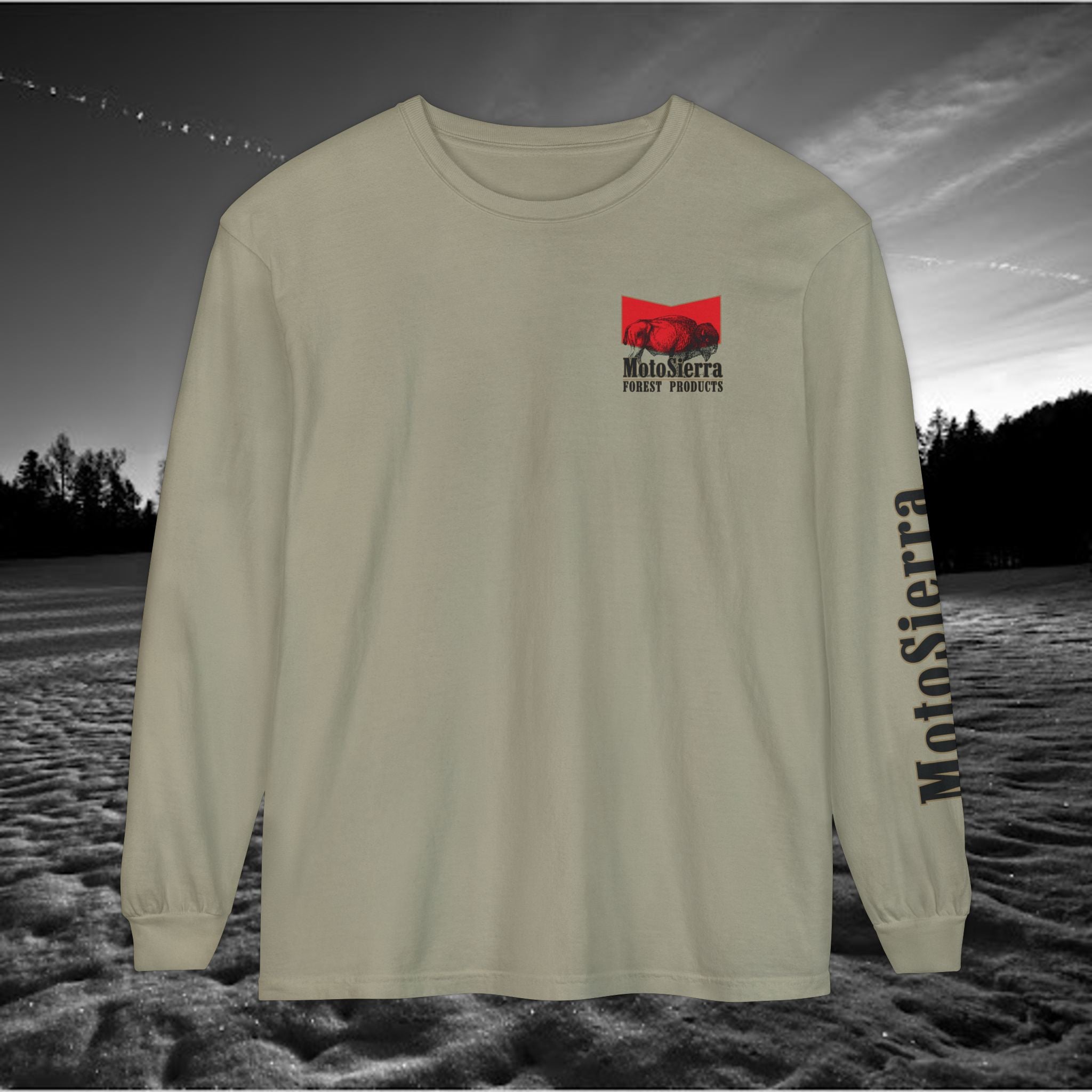 MotoSierra Forest Products Long Sleeve T-Shirt | Unisex Outdoor Apparel