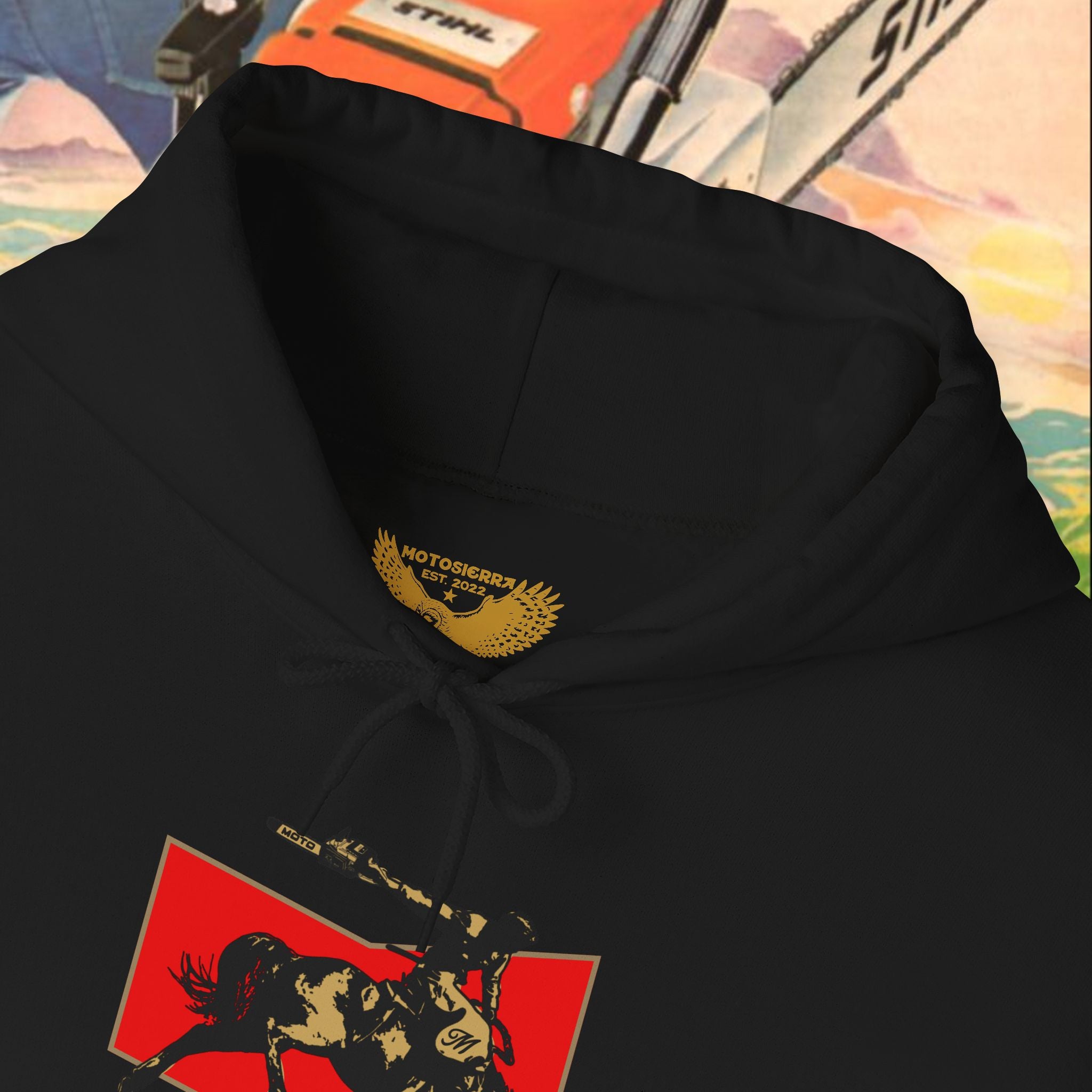 EUROPE ONLY Chevron Cowboy Logo Unisex Heavy Blend™ Hooded Sweatshirt