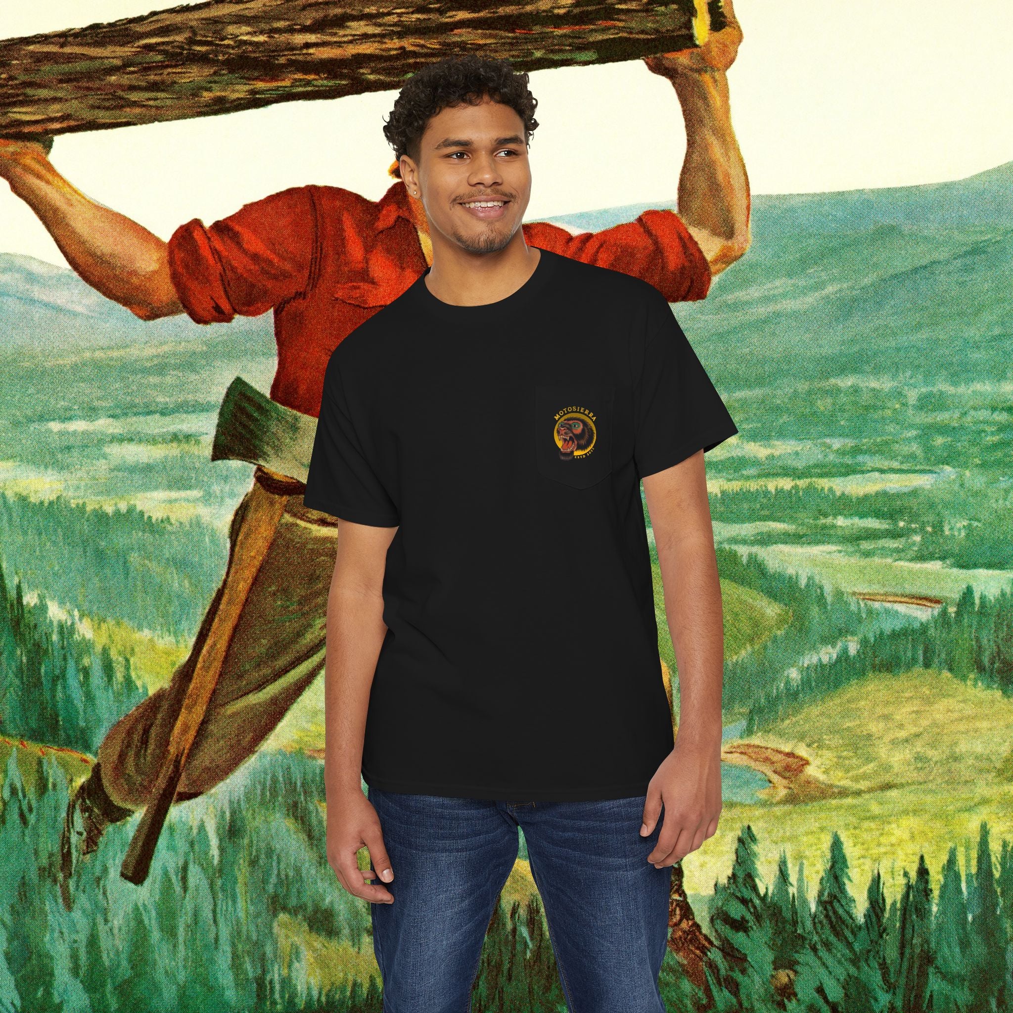 Sasquatch Unisex Heavy Cotton Pocket Tee