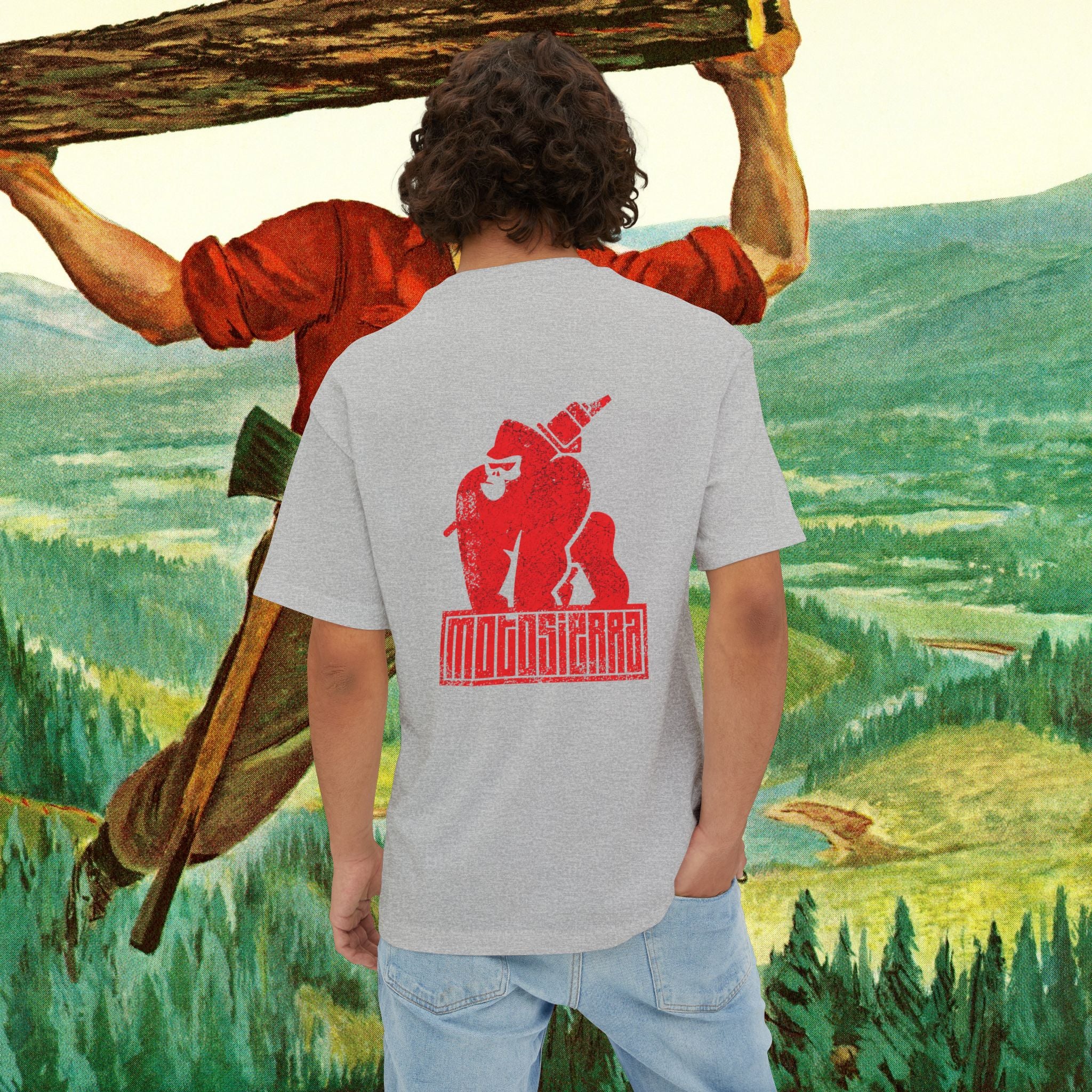 Skilled Labor Red Unisex Oversized Boxy Tee