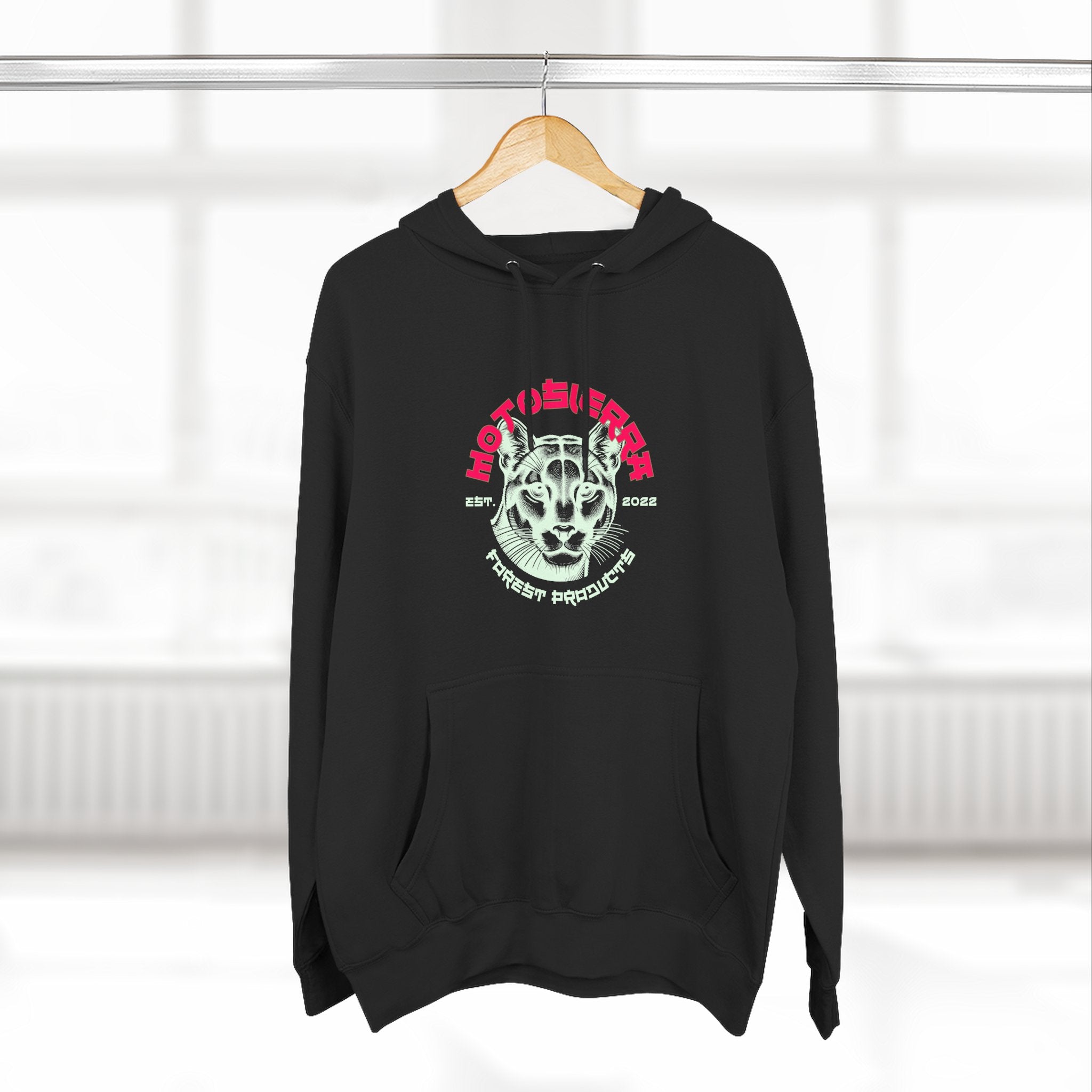 Panther Three-Panel Fleece Hoodie