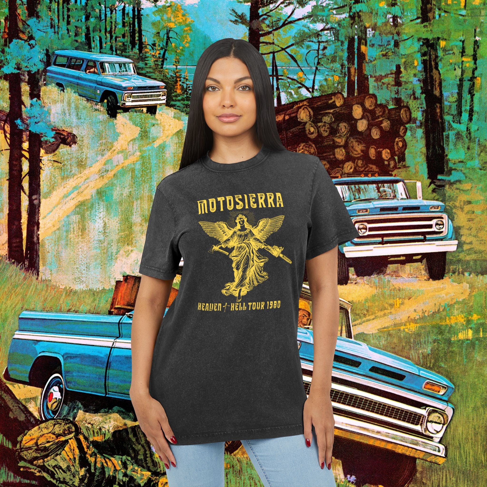 EUROPE ONLY 1980 Acid Washed Chainsaw Tee