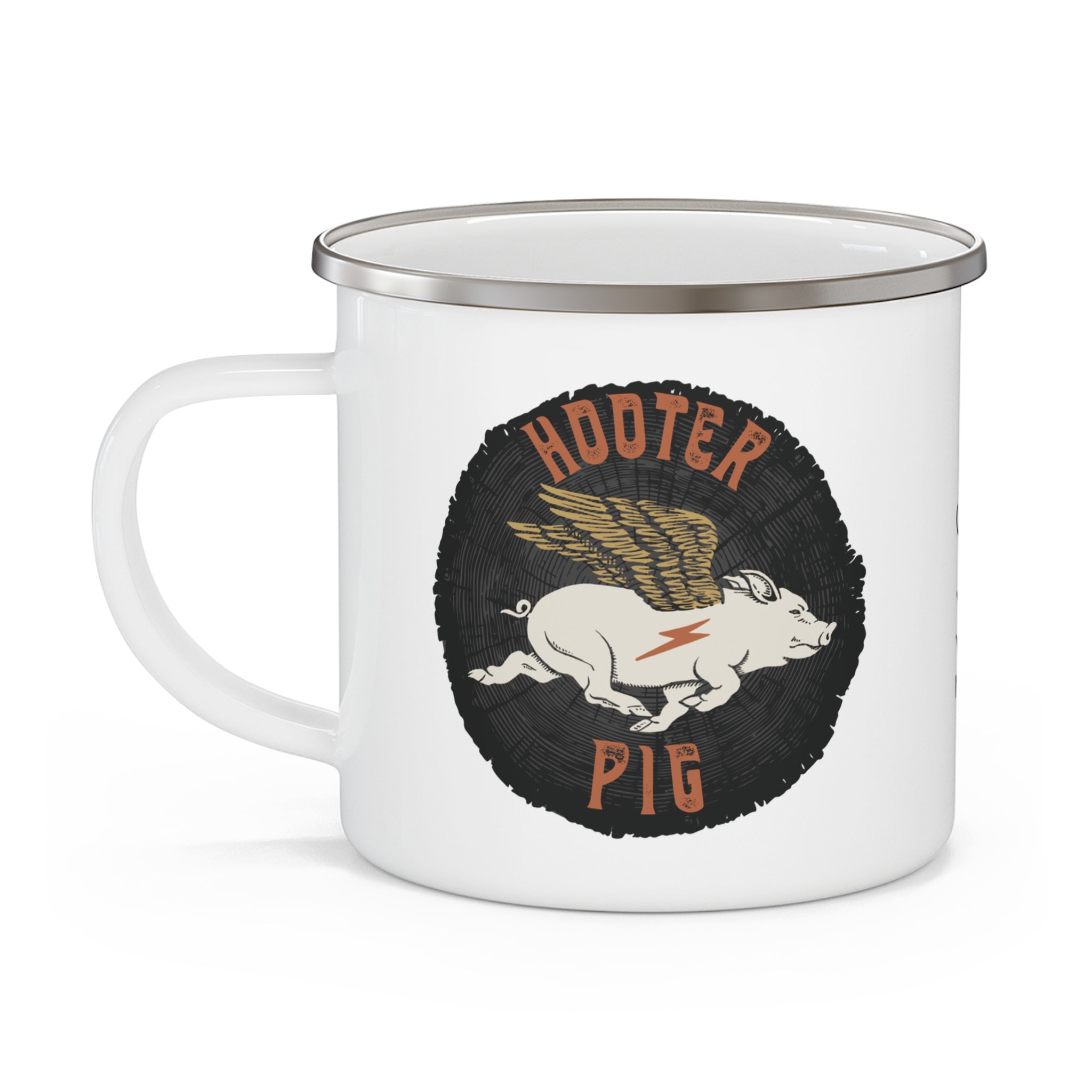 Hooterpig Enamel Camping Mug