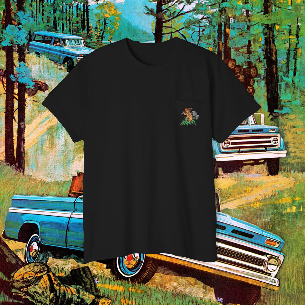 Rocket Bear Unisex Heavy Cotton Pocket Tee