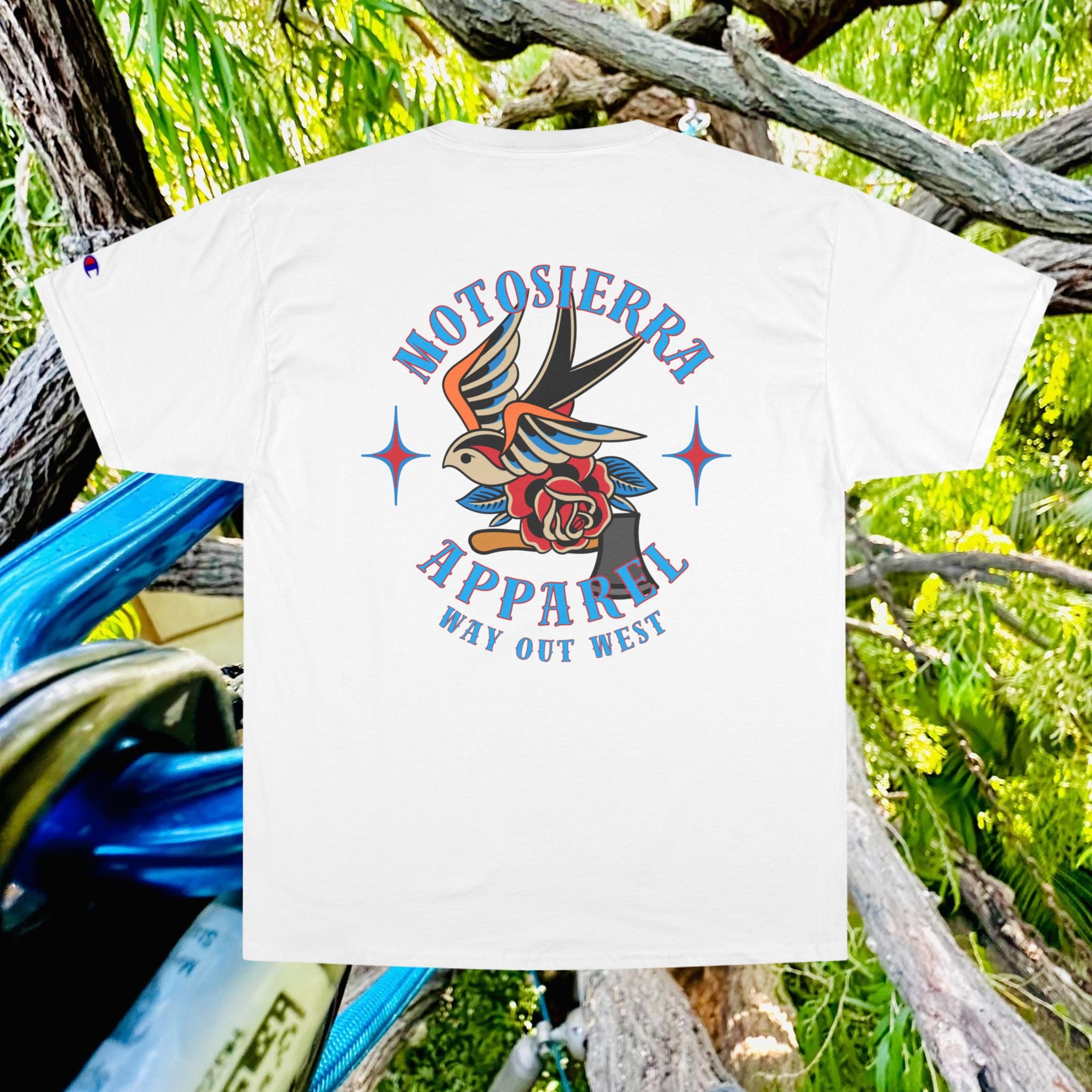 Cornell T-Shirt with Vintage Motosierra Design, Retro Graphic Tee, Unisex Champion T-Shirt