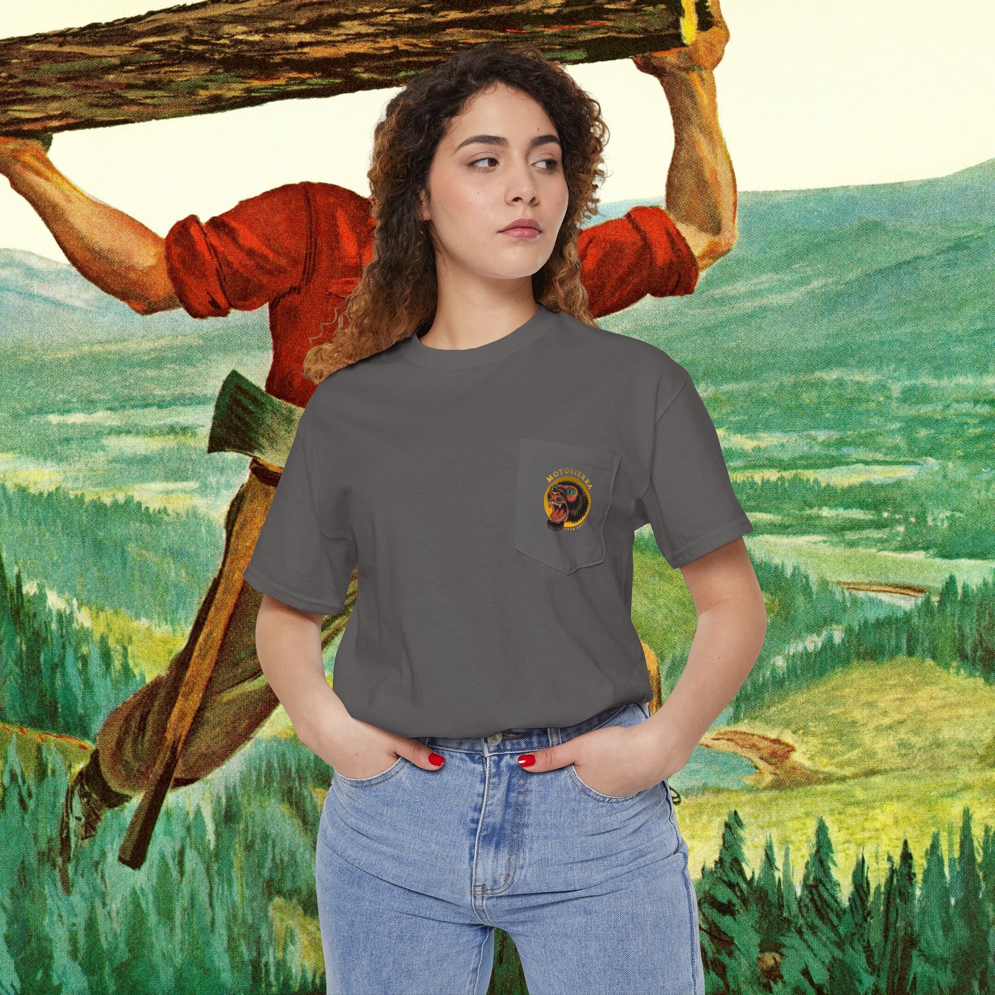 Sasquatch Unisex Heavy Cotton Pocket Tee