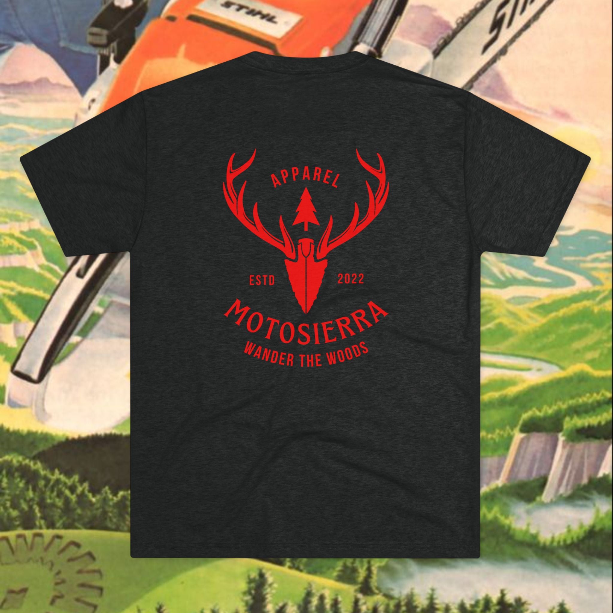 Antler Logo Unisex Tri-Blend Crew Tee