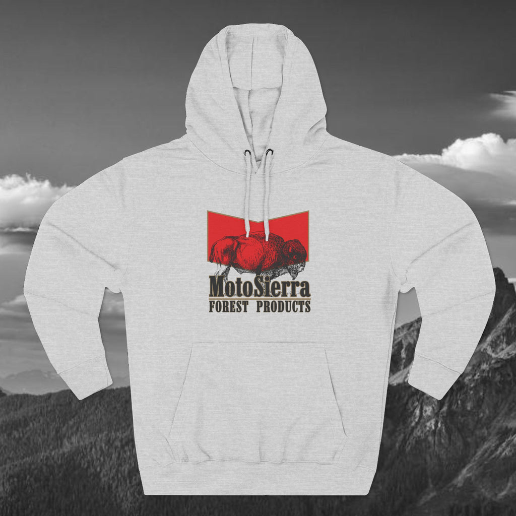 Red Tab Buffalo Three-Panel Fleece Hoodie