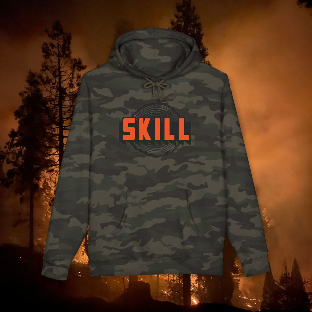 Skill Logo Camo Unisex Heavyweight Hooded Sweatshirt