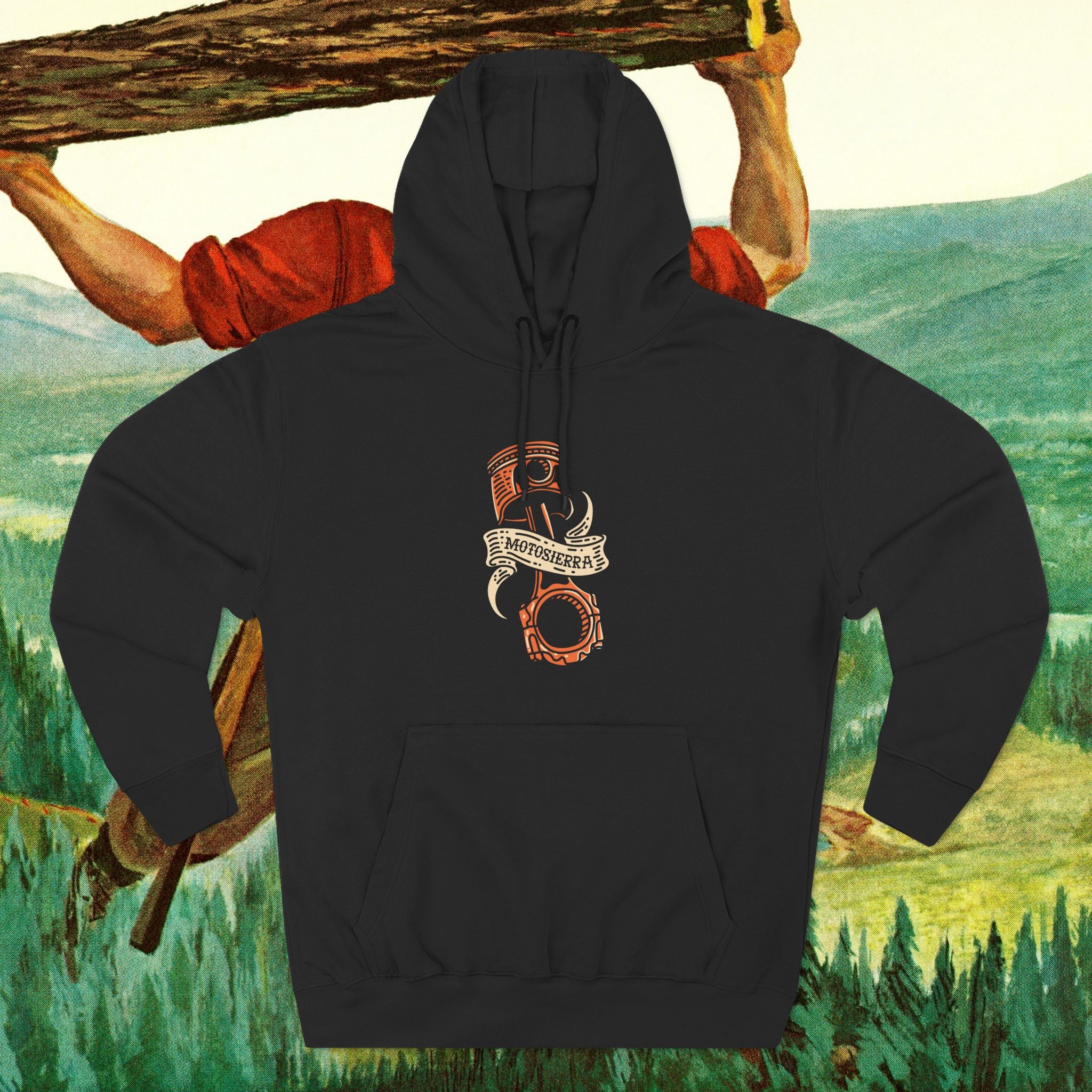 Piston Three-Panel Fleece Hoodie