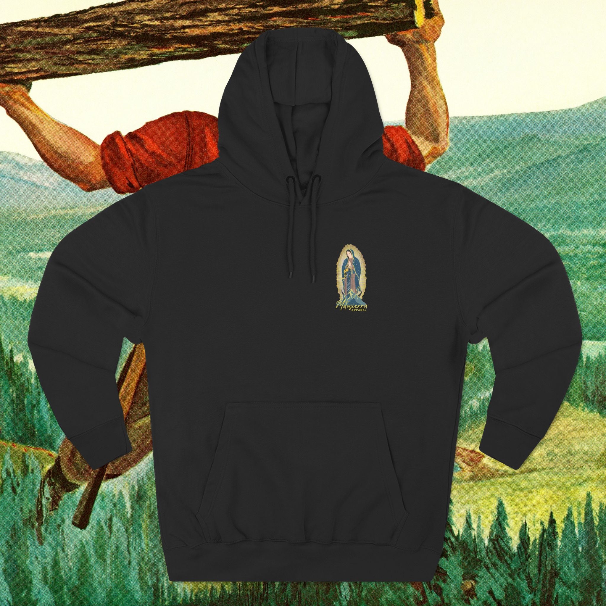 Guadalupe Three-Panel Fleece Hoodie