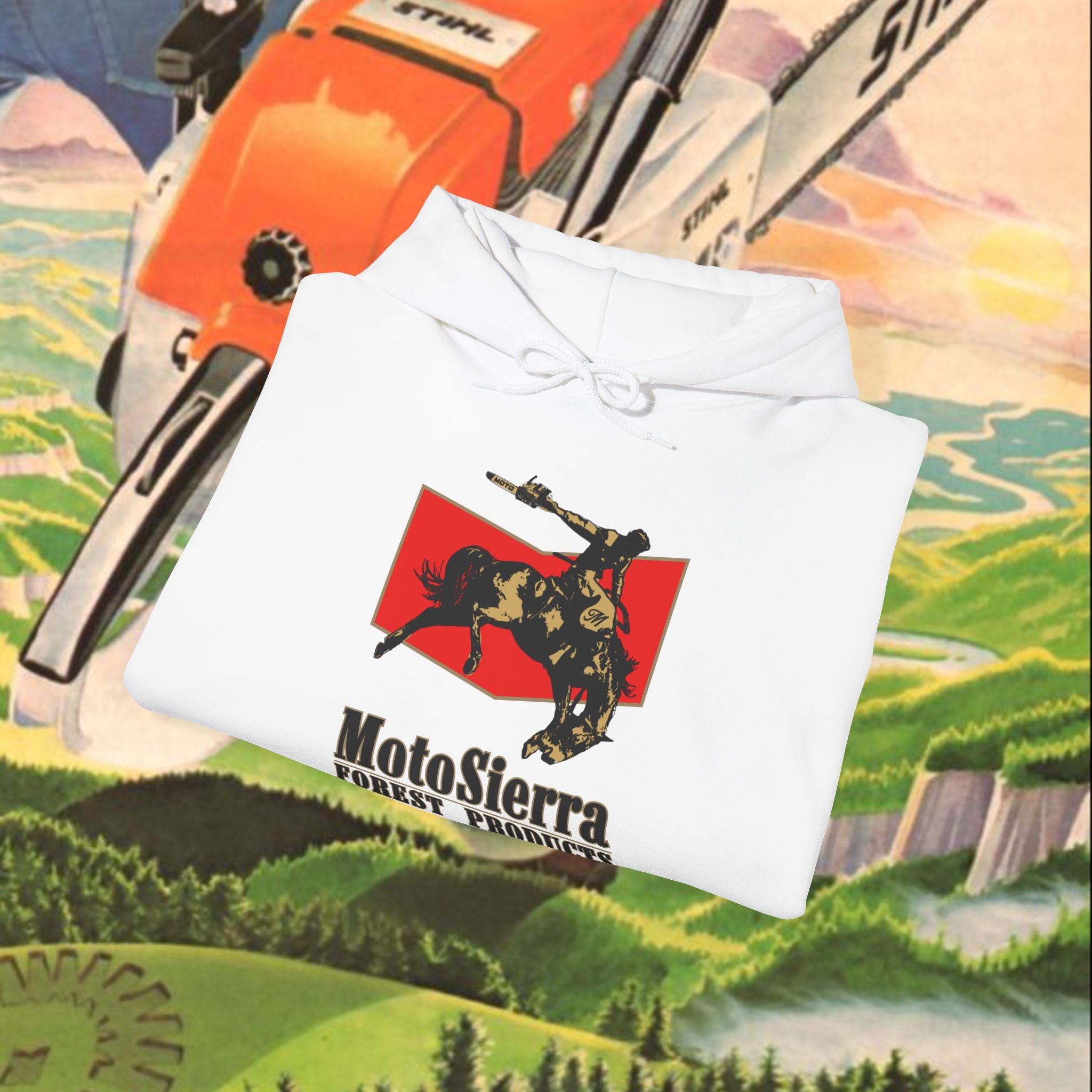 EUROPE ONLY Chevron Cowboy Logo Unisex Heavy Blend™ Hooded Sweatshirt