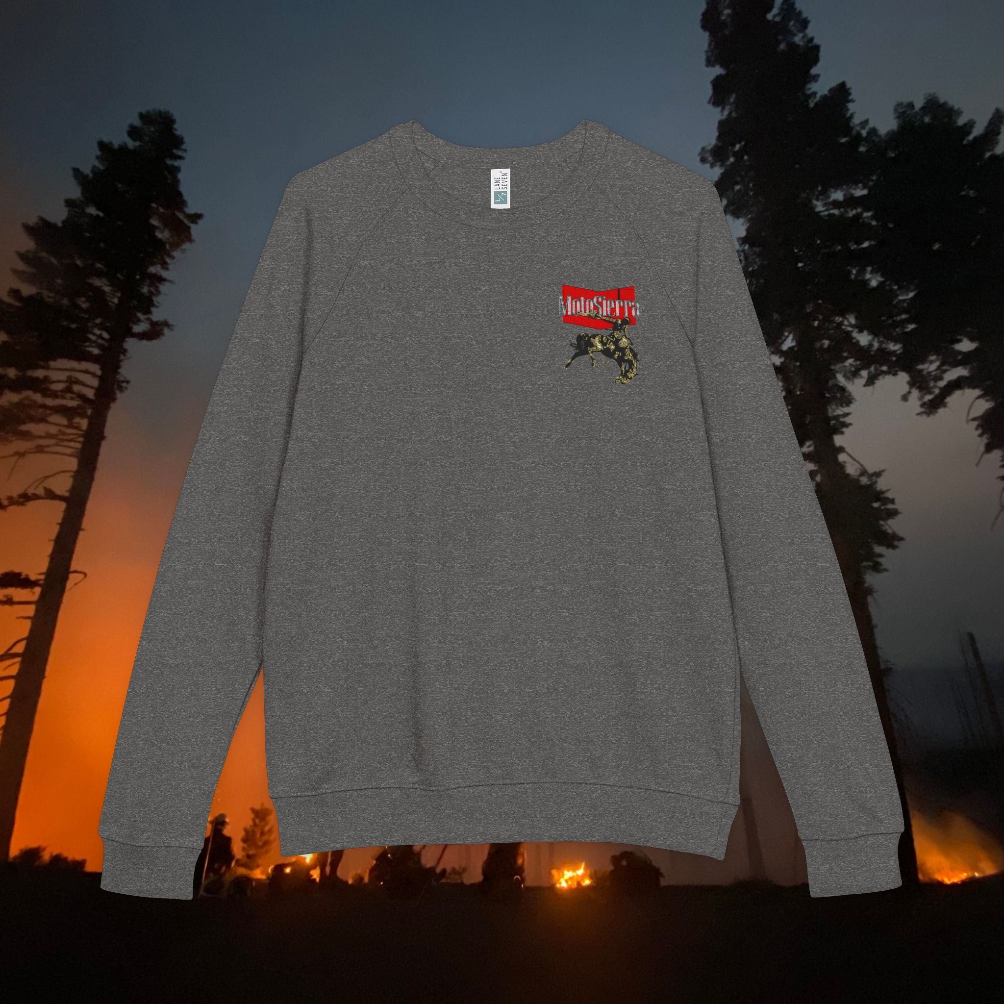 Warped Logo Unisex French Terry Raglan Crewneck