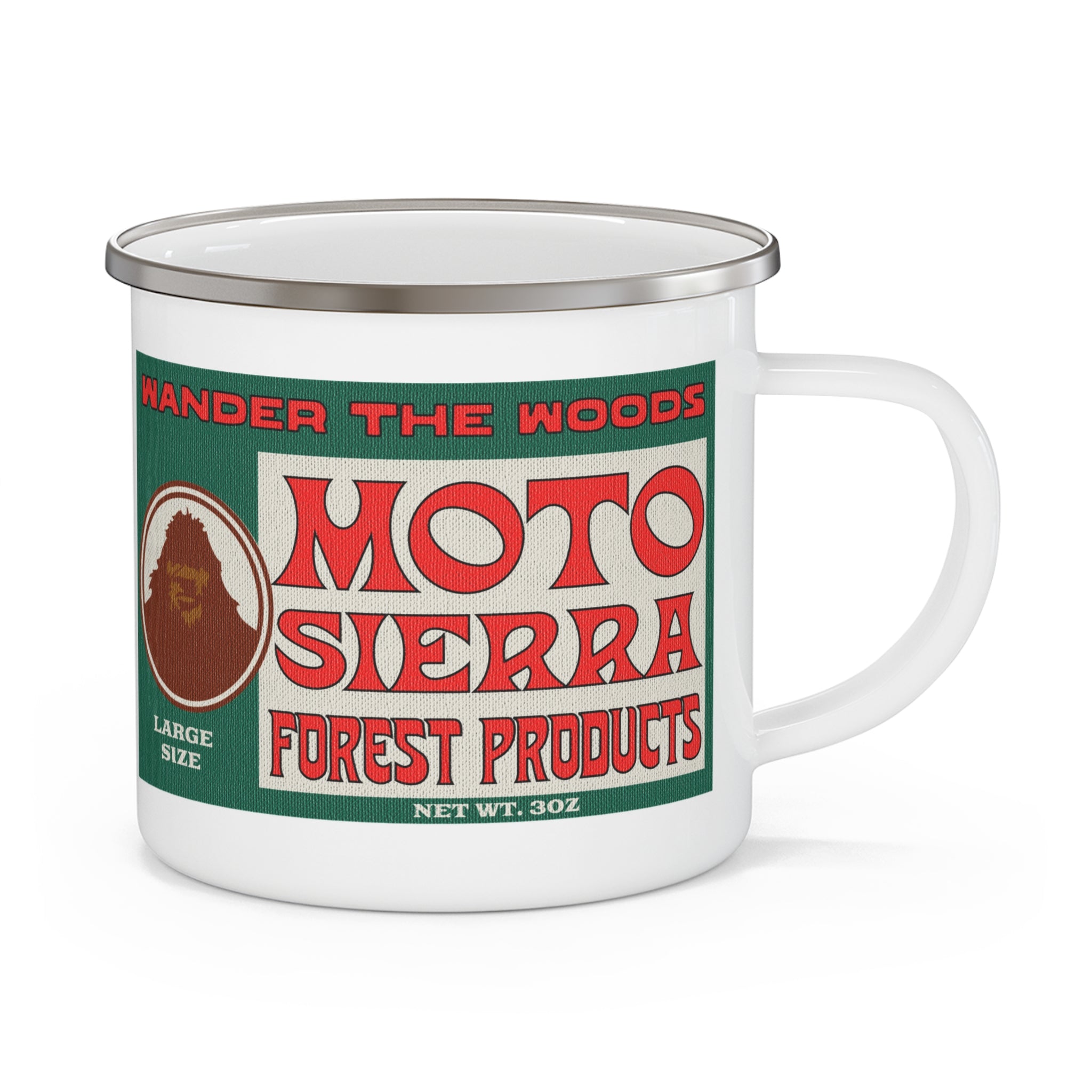 Squatch Enamel Camping Mug