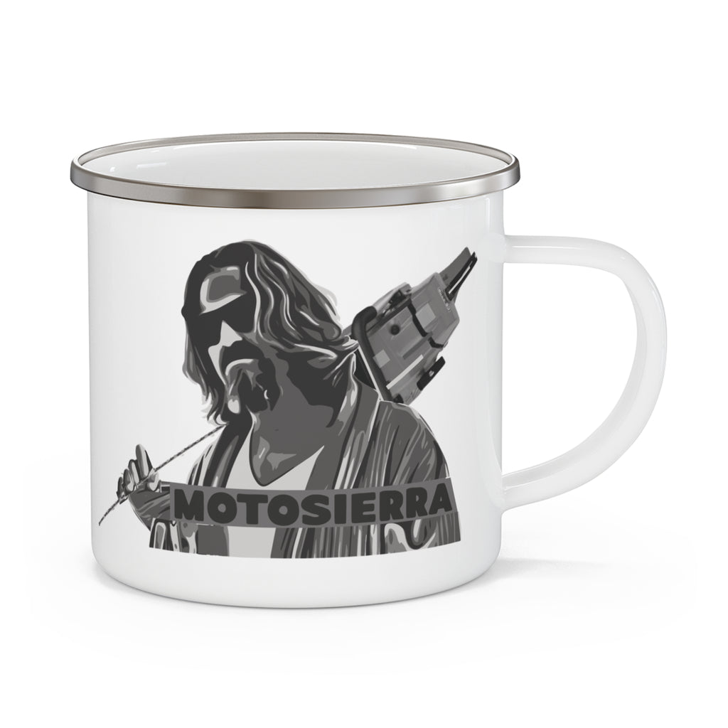 White Russian Enamel Camping Mug
